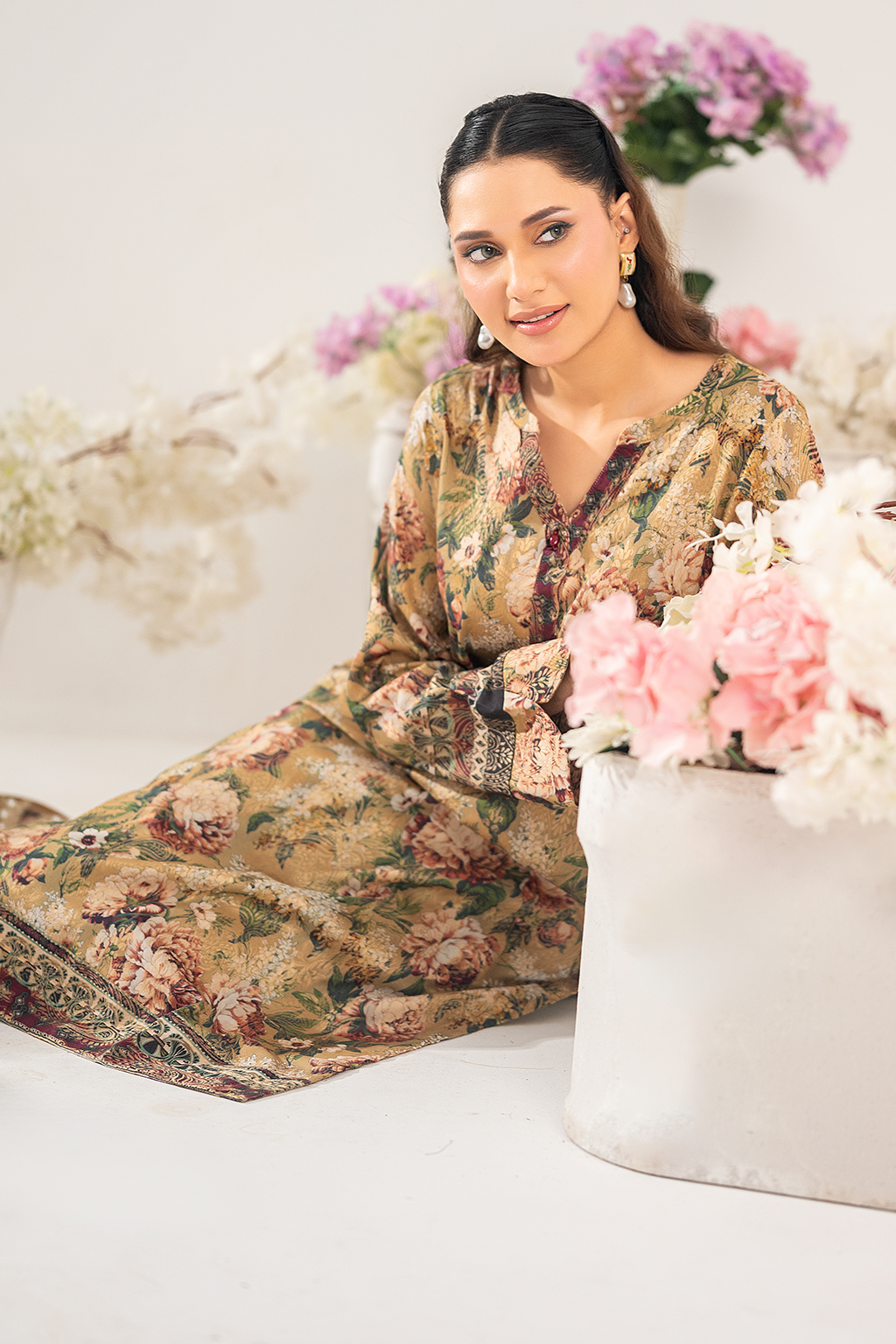 Brown Desert Jacquard Printed Set | 2PC