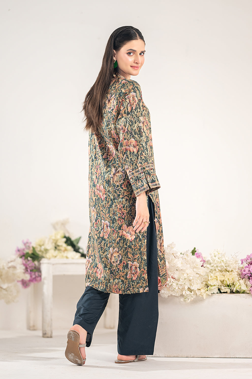 Emerald Night Jacquard Printed Set | 2PC
