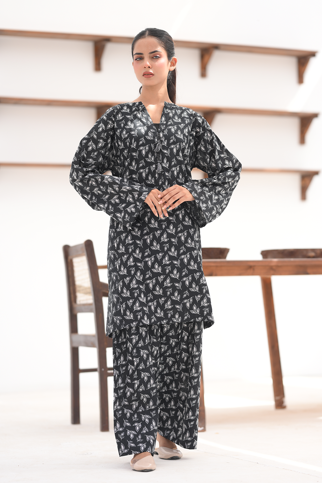 Noir Blossom Co-Ord Set | 2PC