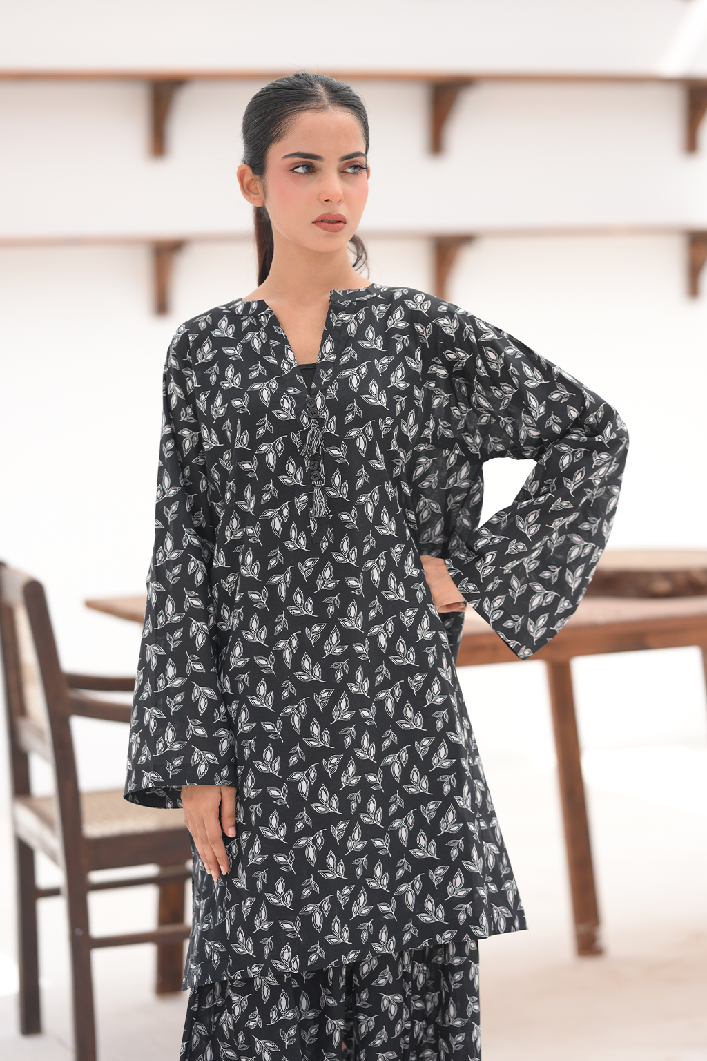 Noir Blossom Co-Ord Set | 2PC