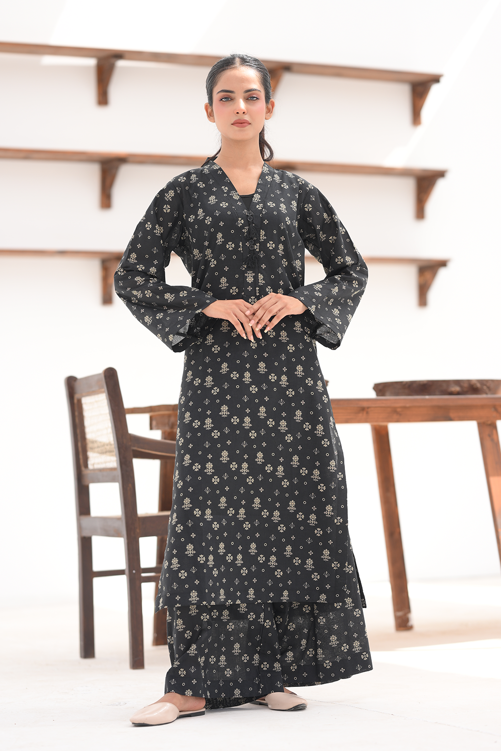 Noir Blossom Co-Ord Set | 2PC