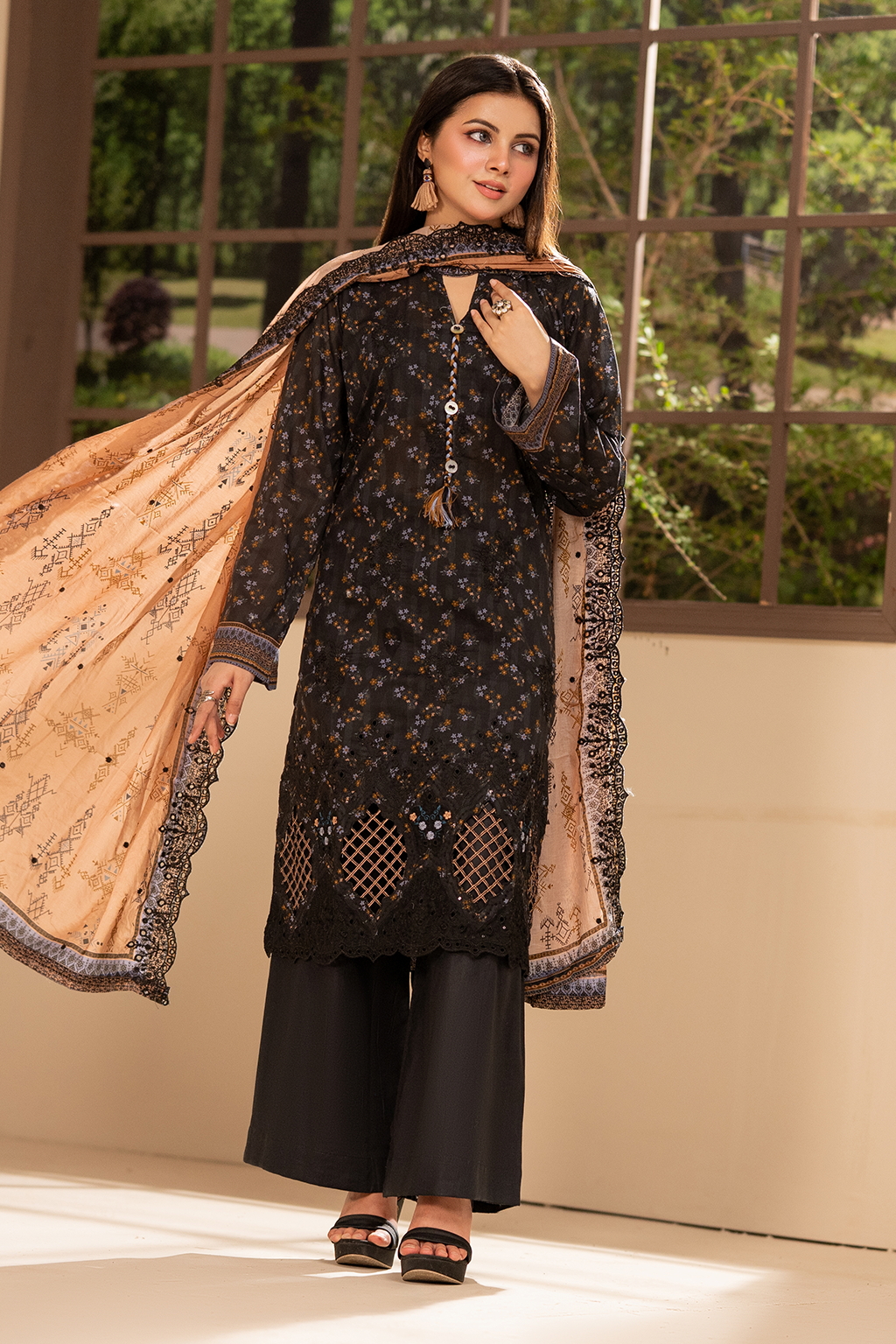 Midnight Lattice (Unstitched)