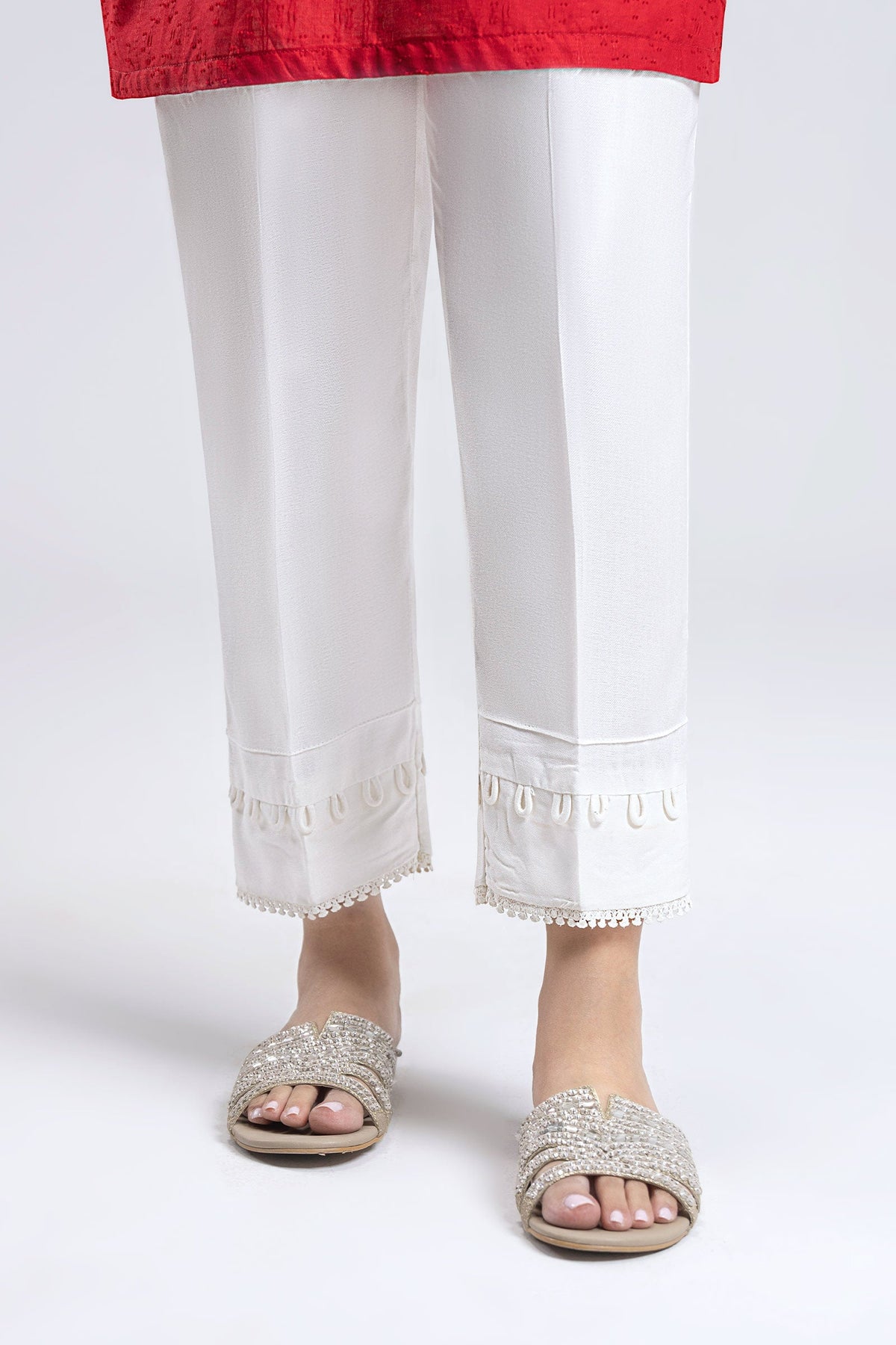 Dyed Cotton Viscose Trouser