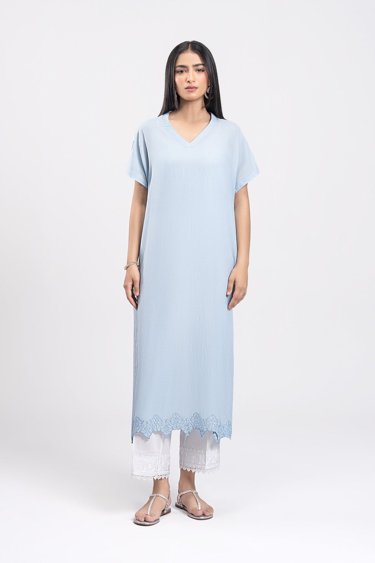 Embroidered Karandi Shirt