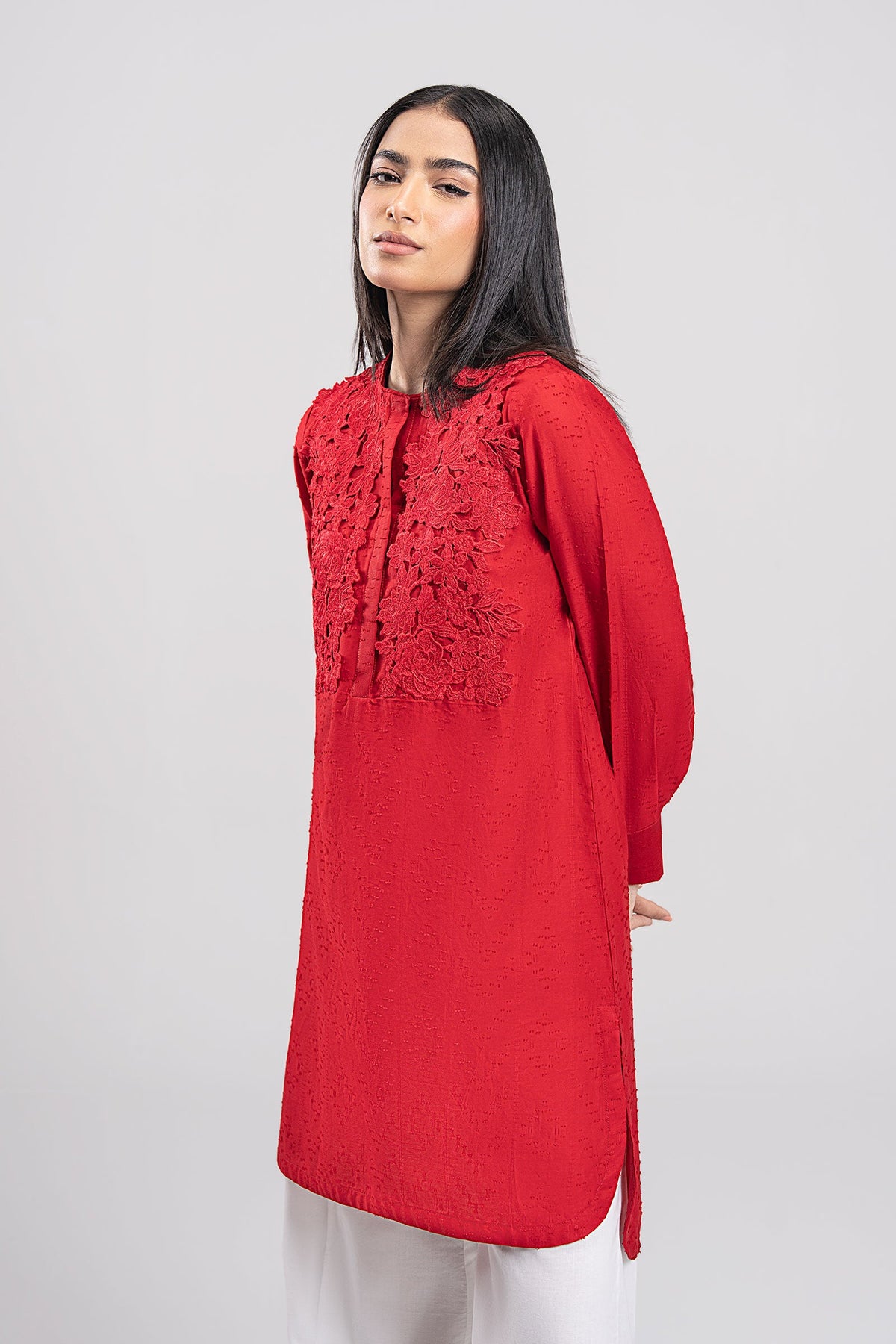Embroidered Textured Shirt