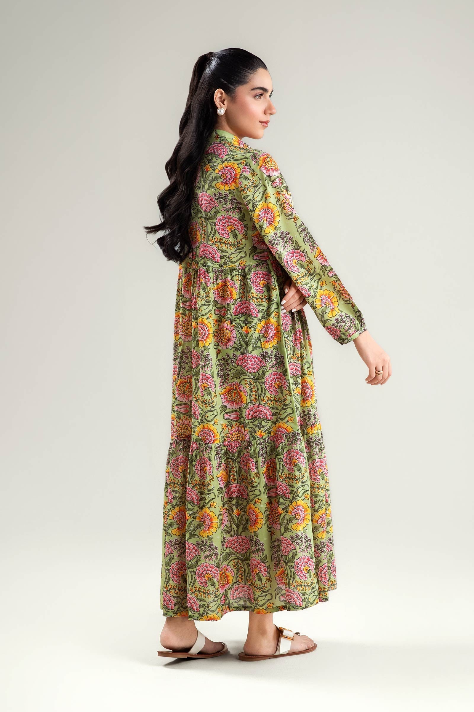 Printed Brochia Dress