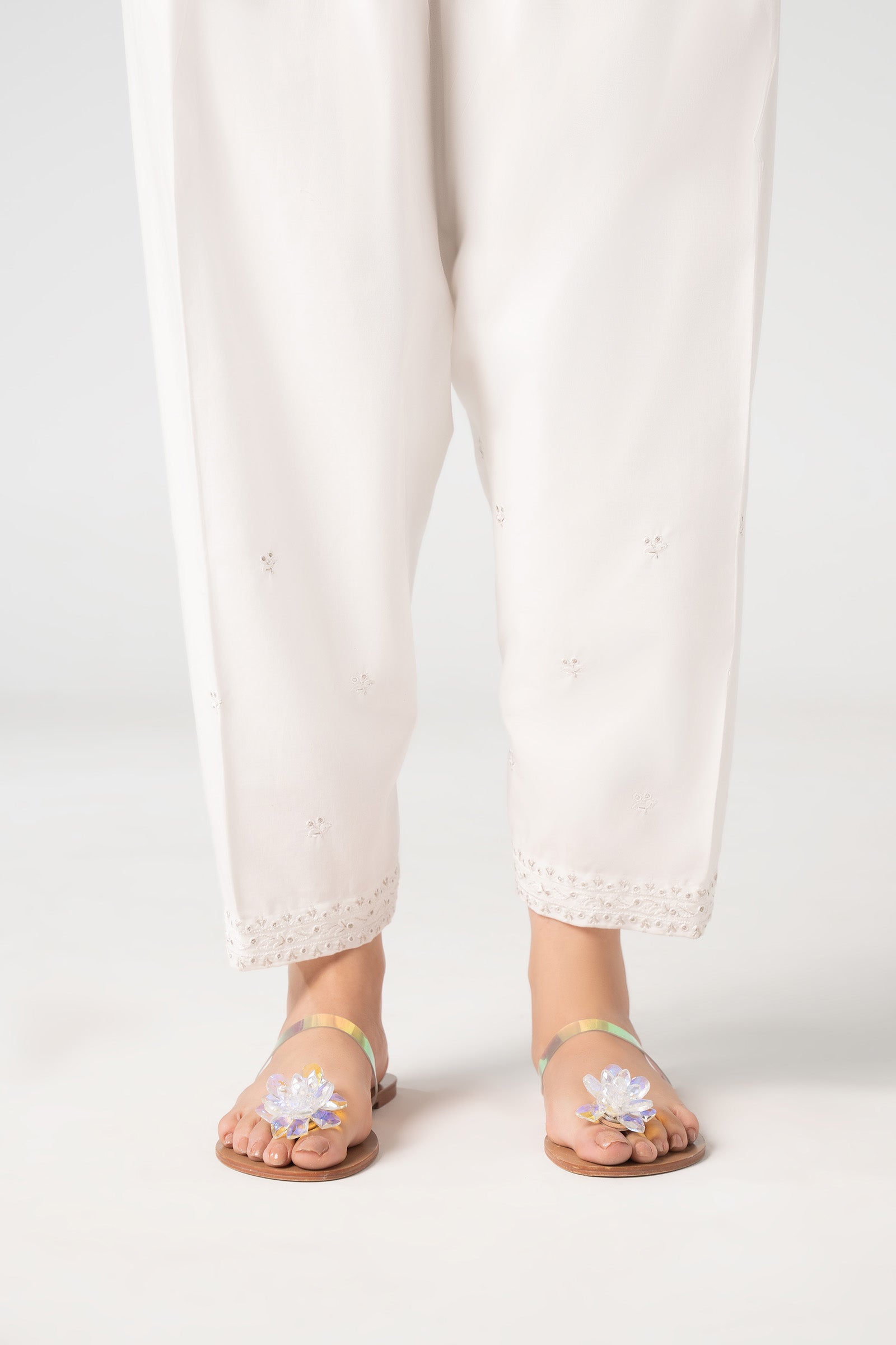 Embroidered Cambric Shalwar