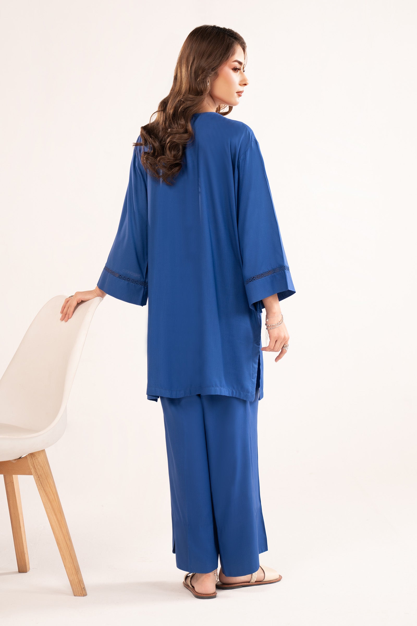 2 Pc Dyed Arabic Lawn Suit