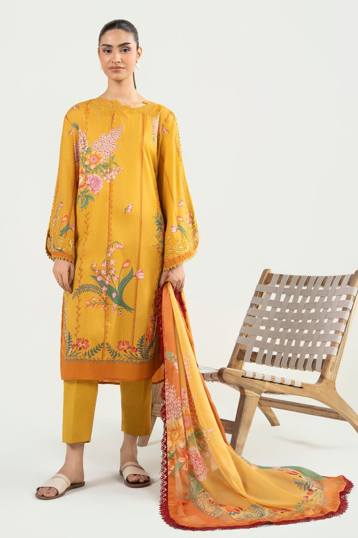 2 Pc Embroidered Lawn Suit