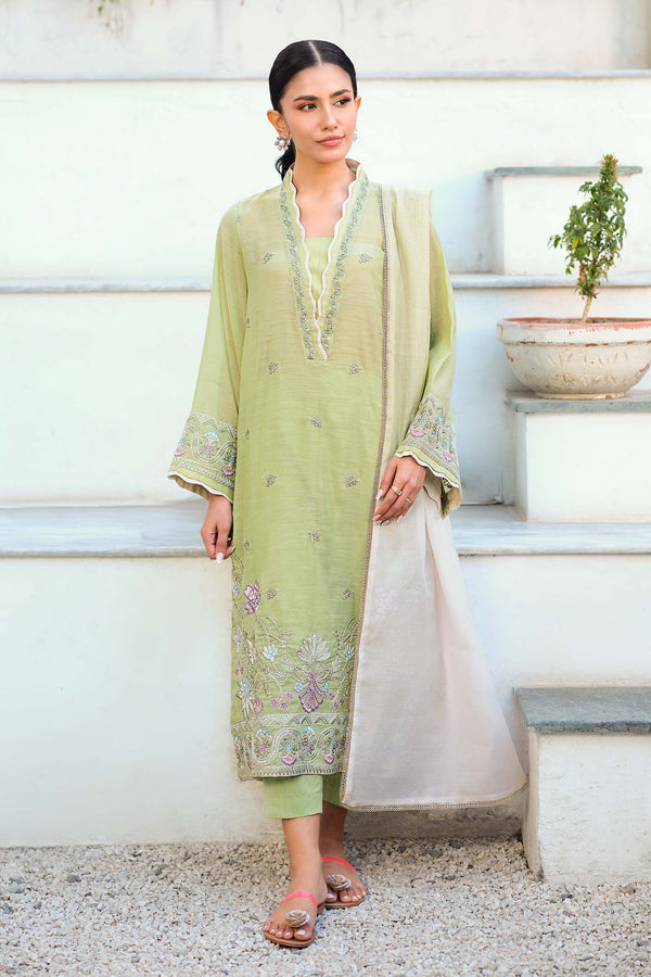 3 Pc Embroidered Paper Lawn Suit
