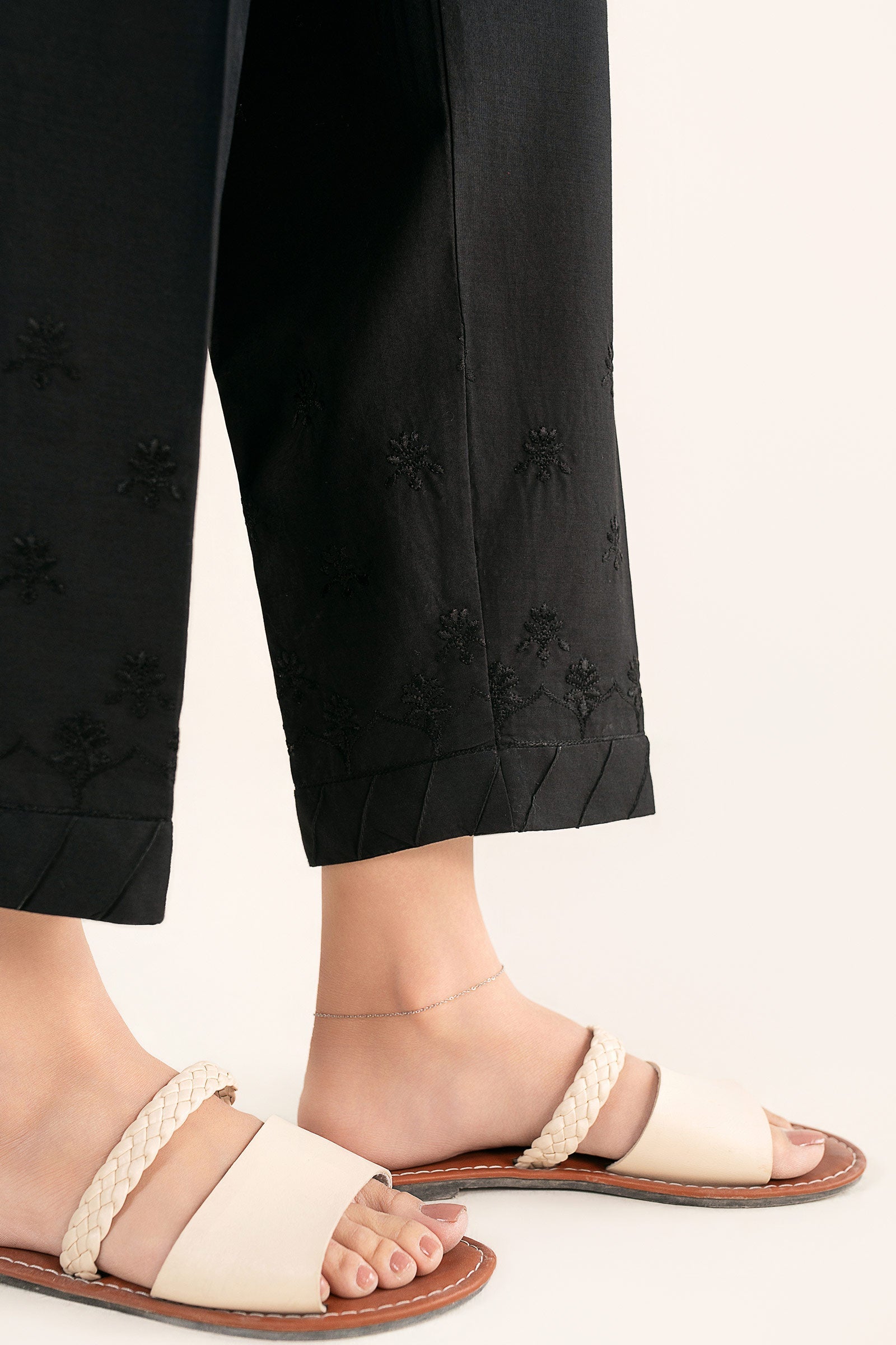 Embroidered Cambric Trouser