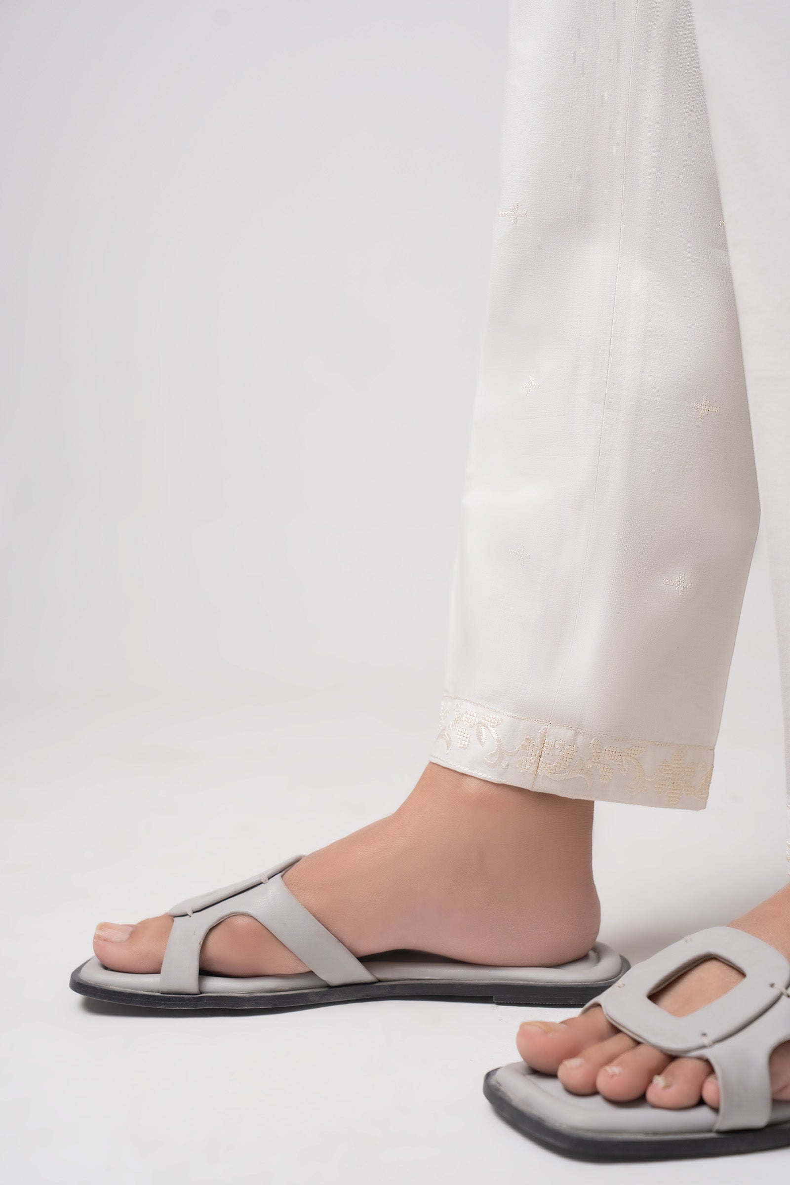Embroidered Cambric Trouser