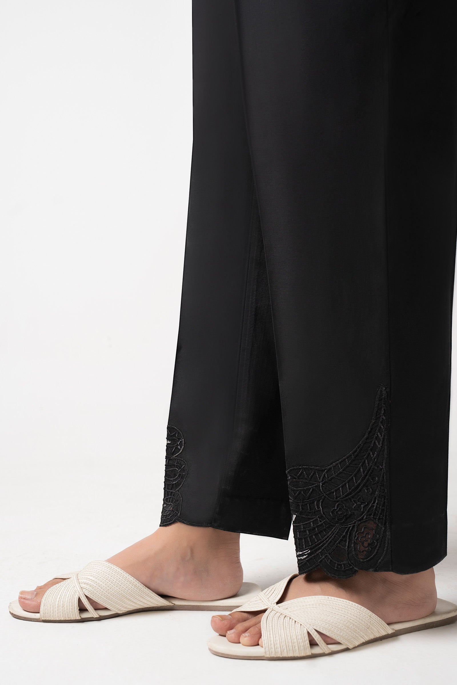 Embroidered Cambric Trouser