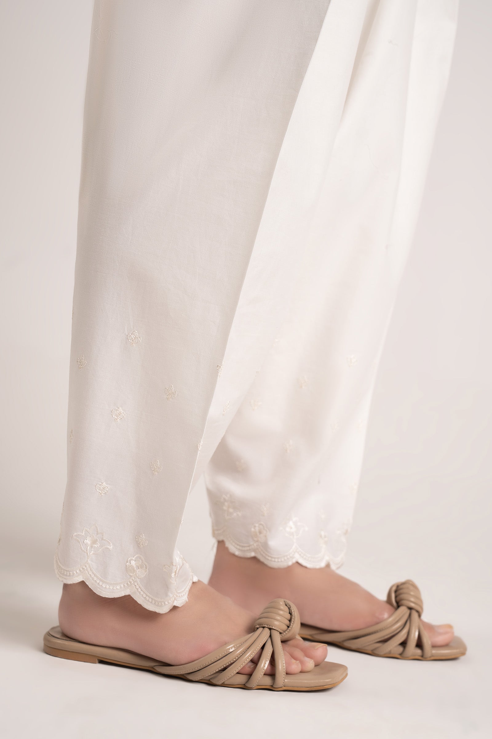 Embroidered Cambric Shalwar
