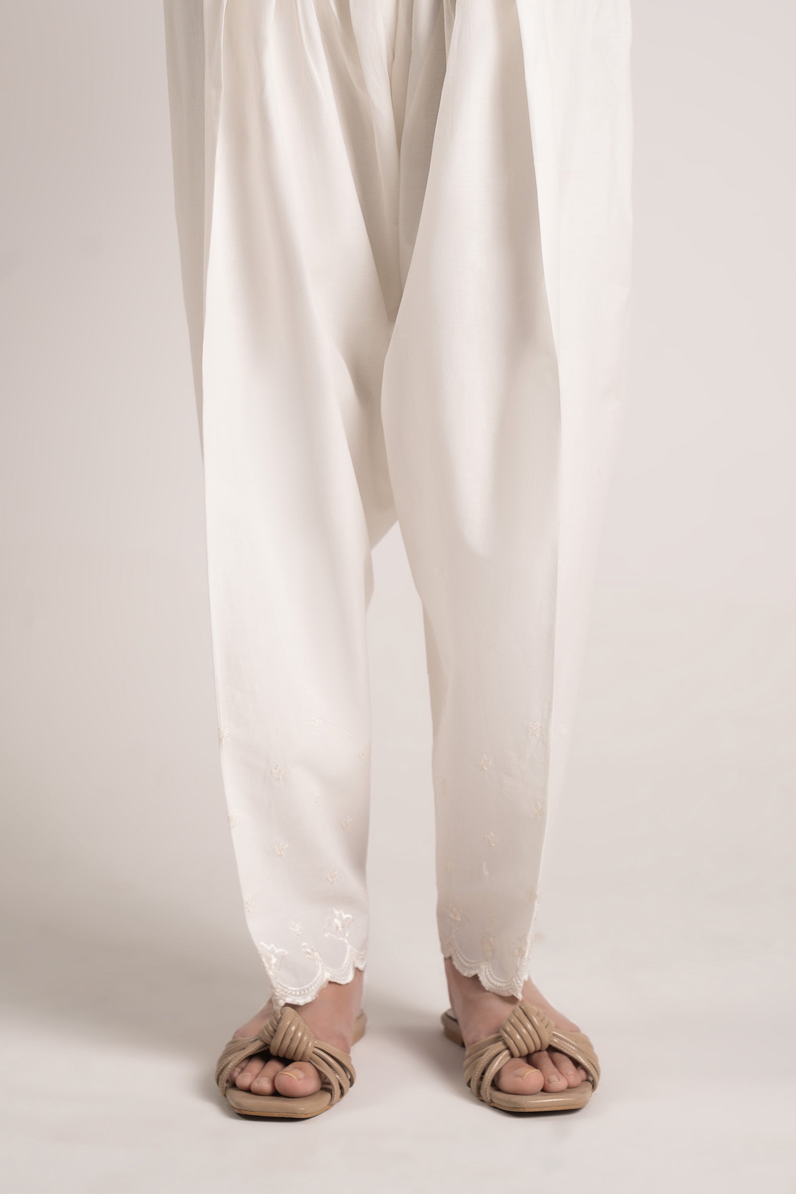 Embroidered Cambric Shalwar