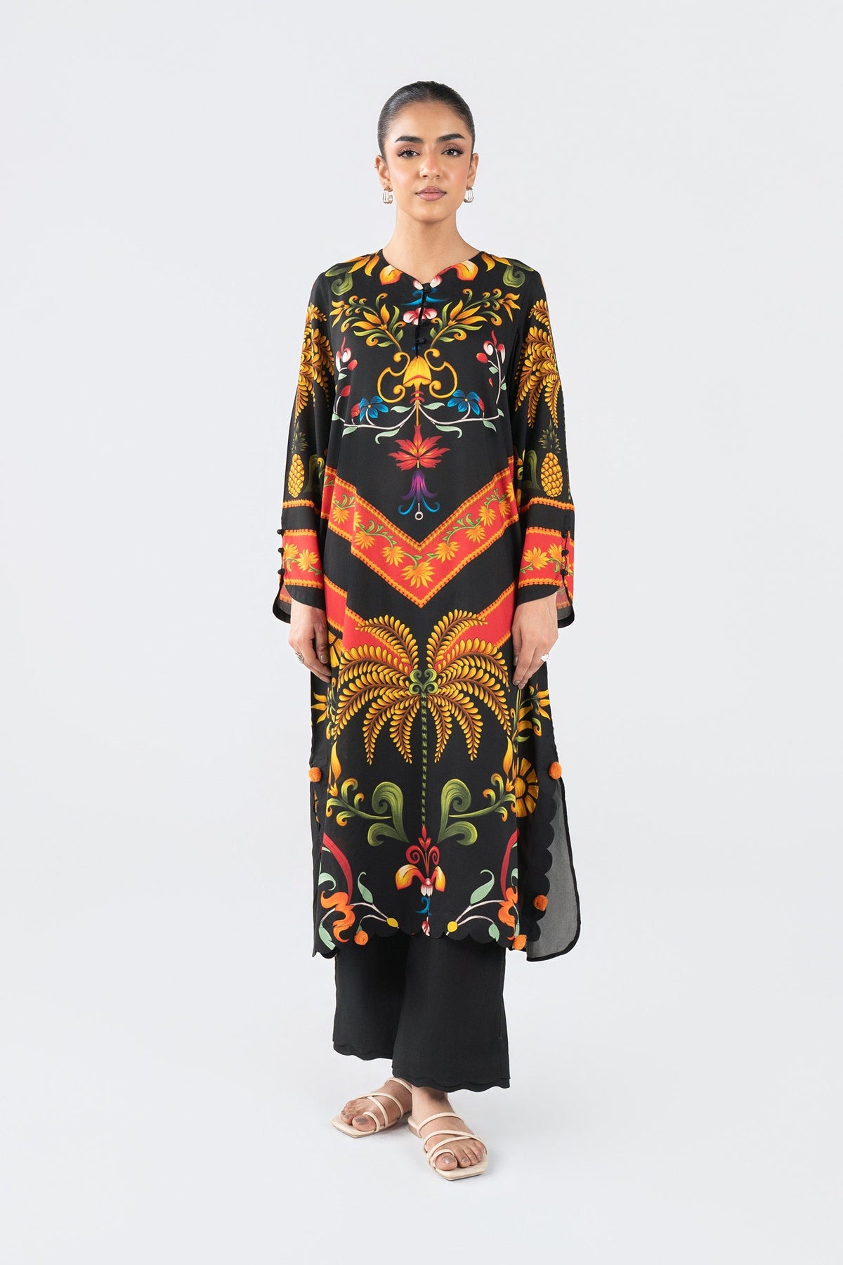 Printed Arabic Lawn Shirt