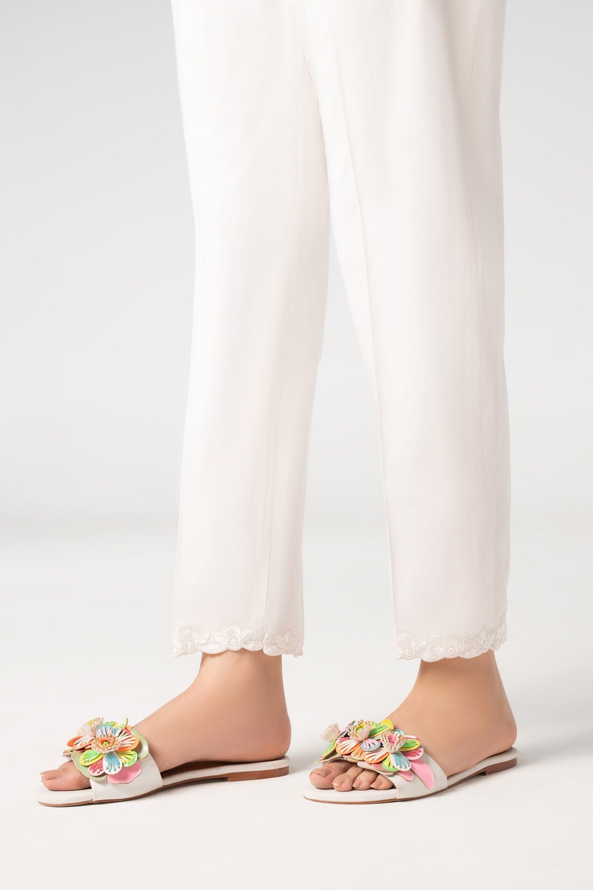 Embroidered Cambric Trouser