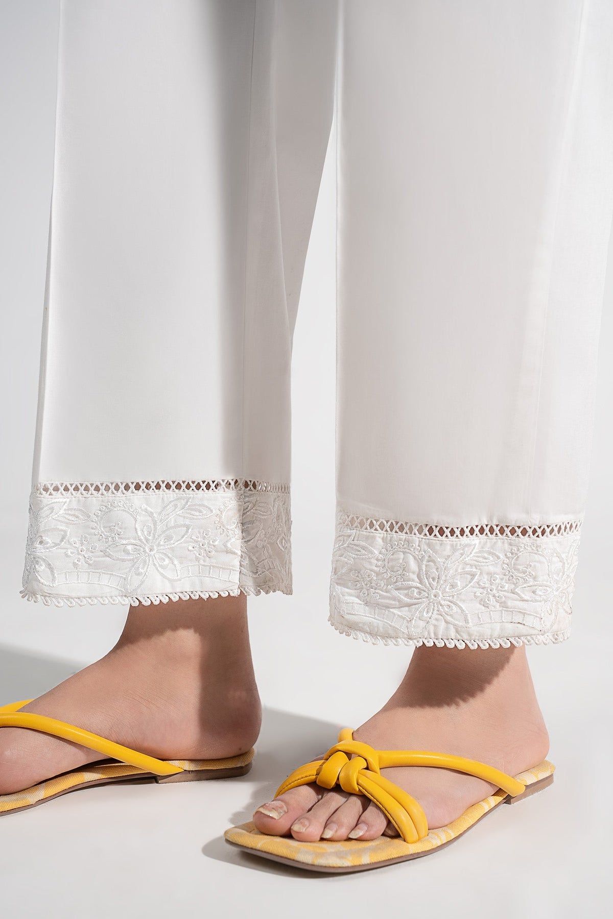 Embroidered Cambric Trouser
