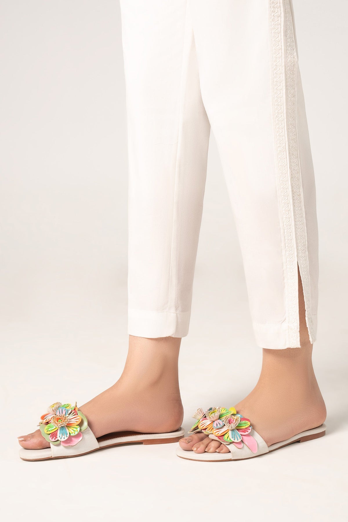 Embroidered Cambric Trouser