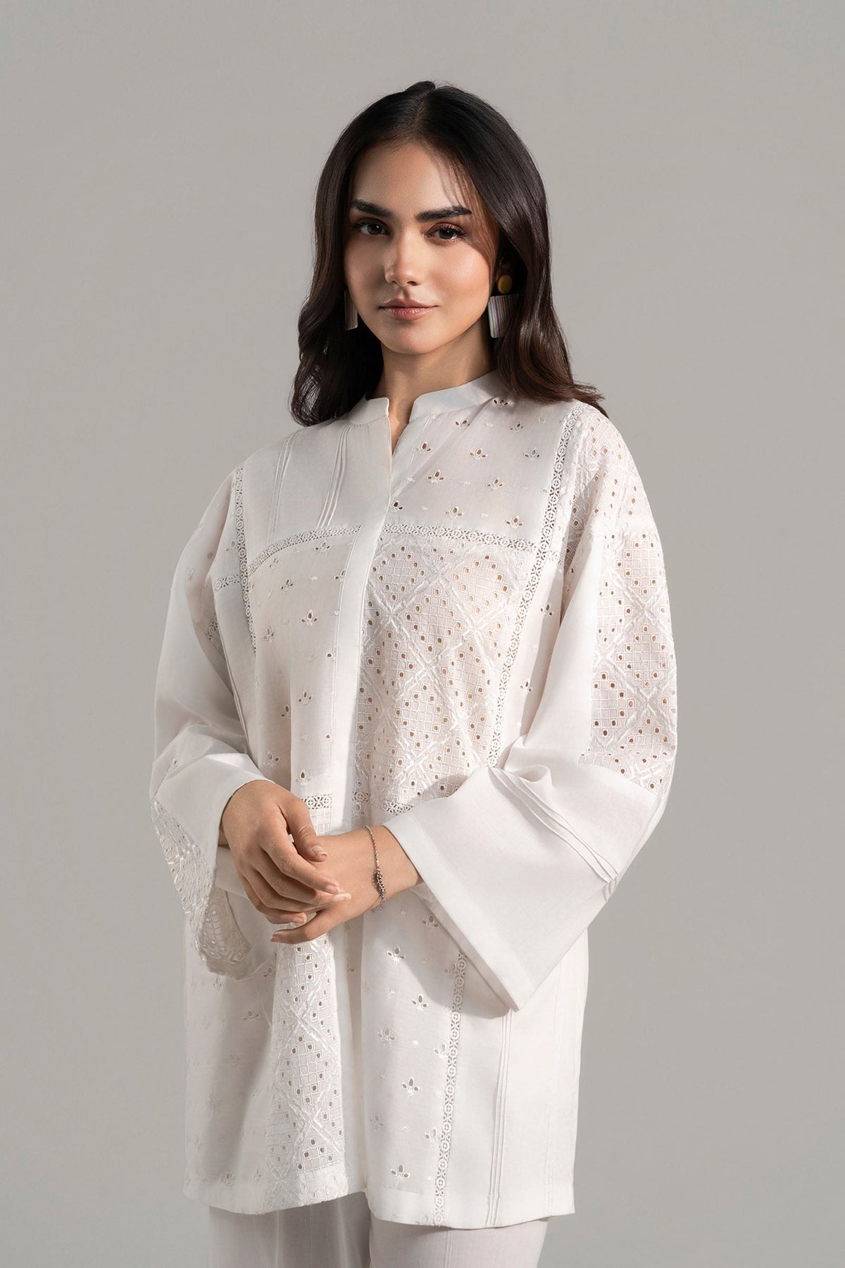 2 Pc Embroidered Lawn Suit - MB2689A-ESM-WHT