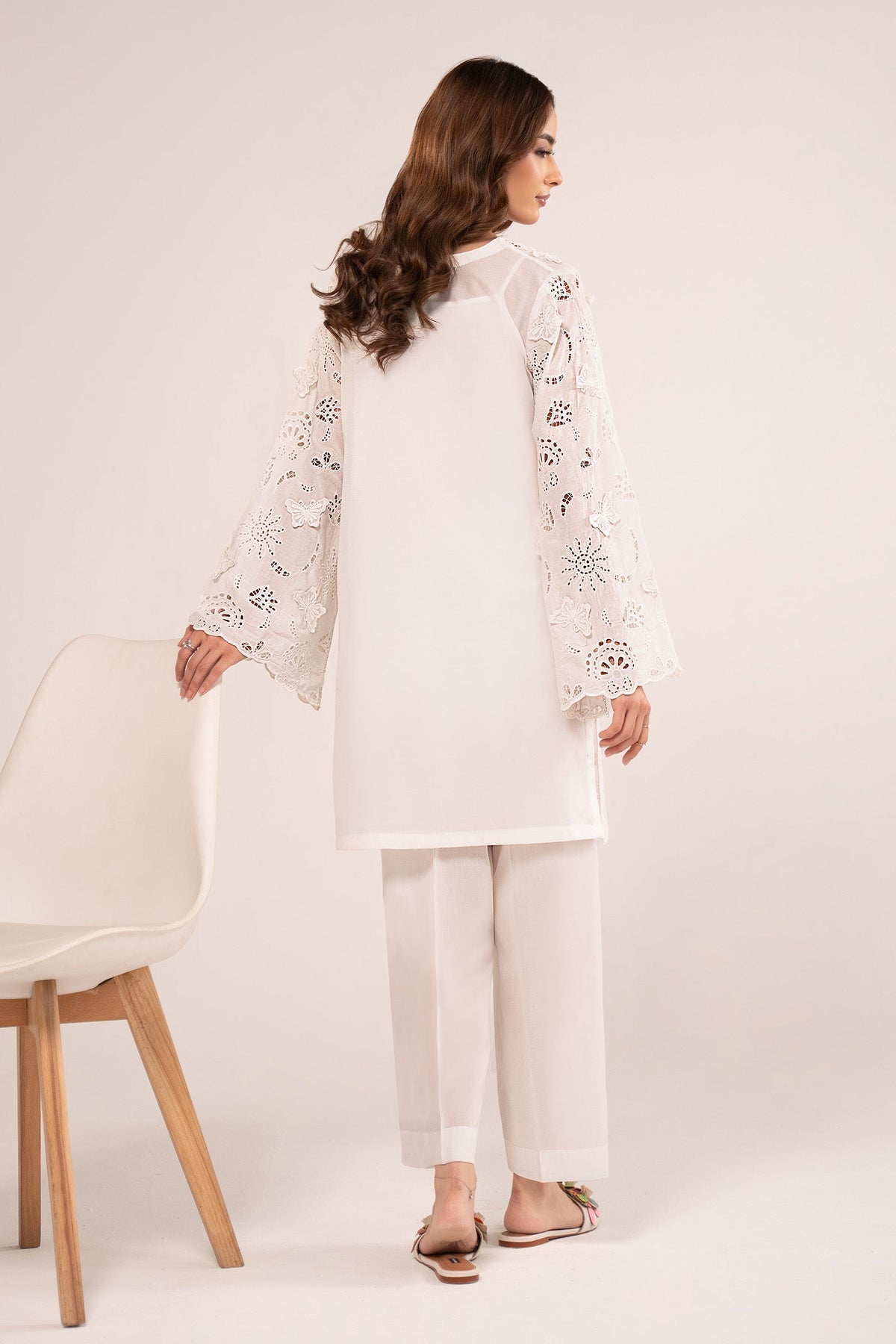 2 Pc Embroidered Lawn Suit - MB2691A-ESM-WHT