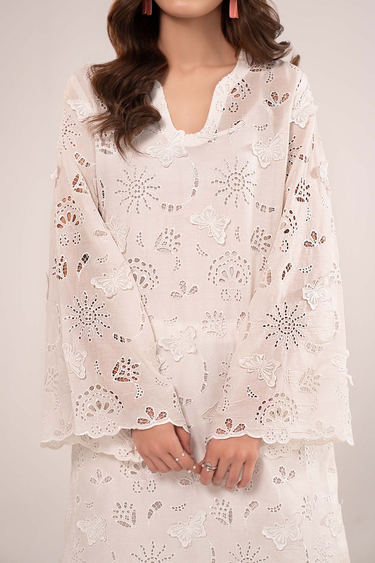 2 Pc Embroidered Lawn Suit - MB2691A-ESM-WHT