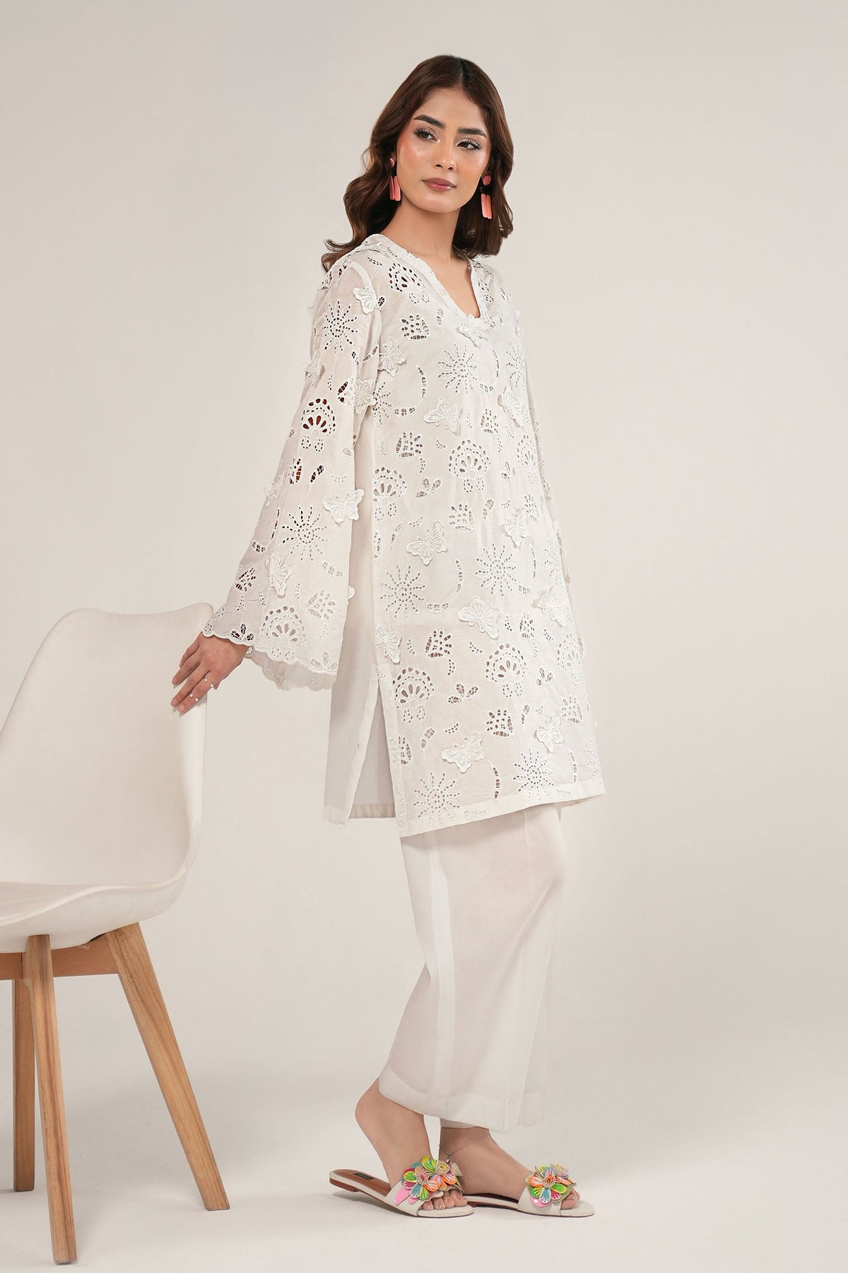 2 Pc Embroidered Lawn Suit - MB2691A-ESM-WHT