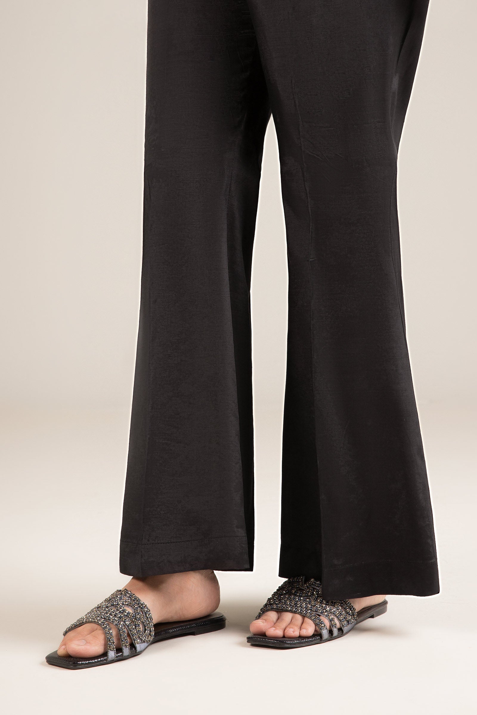 Dyed Raw Silk Trouser