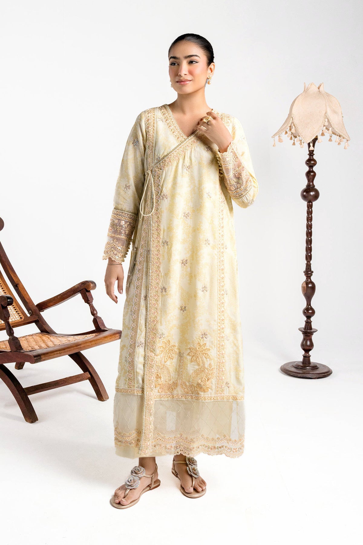 2 Pc Embroidered Raw Silk Suit - MBFS035-ESM-LHY