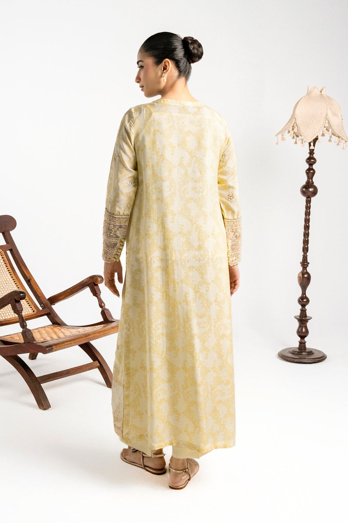 2 Pc Embroidered Raw Silk Suit - MBFS035-ESM-LHY