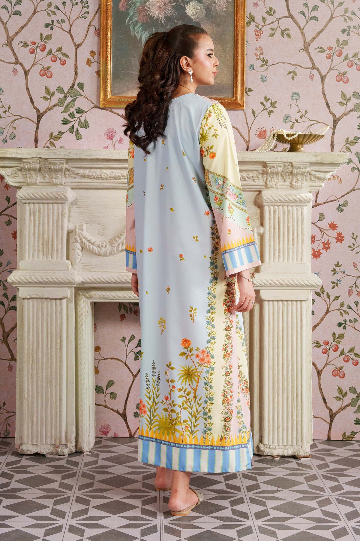 2 Pc Embroidered Crepe Suit - MBF2603-ESM-PML