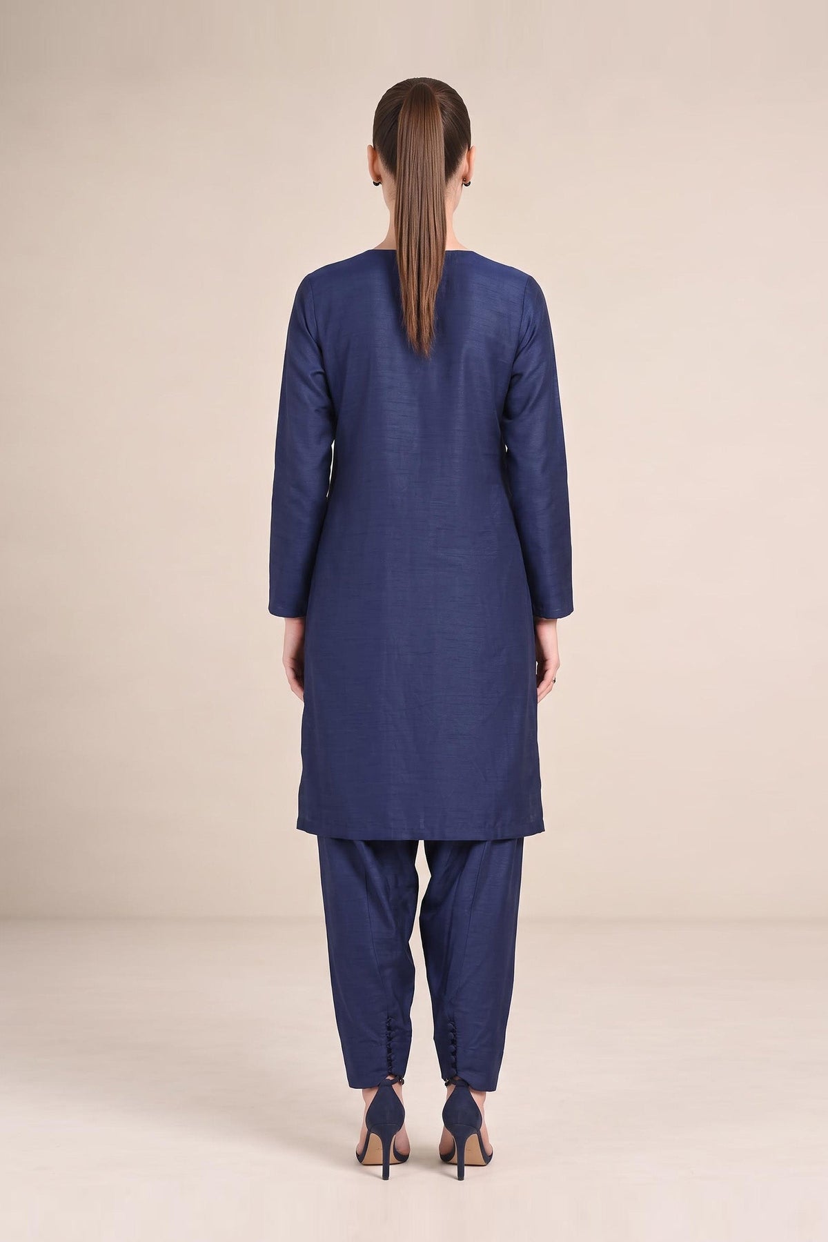 2 Pc Embellished Bamberg Raw Silk Suit - MBF2627-ESM-NBU
