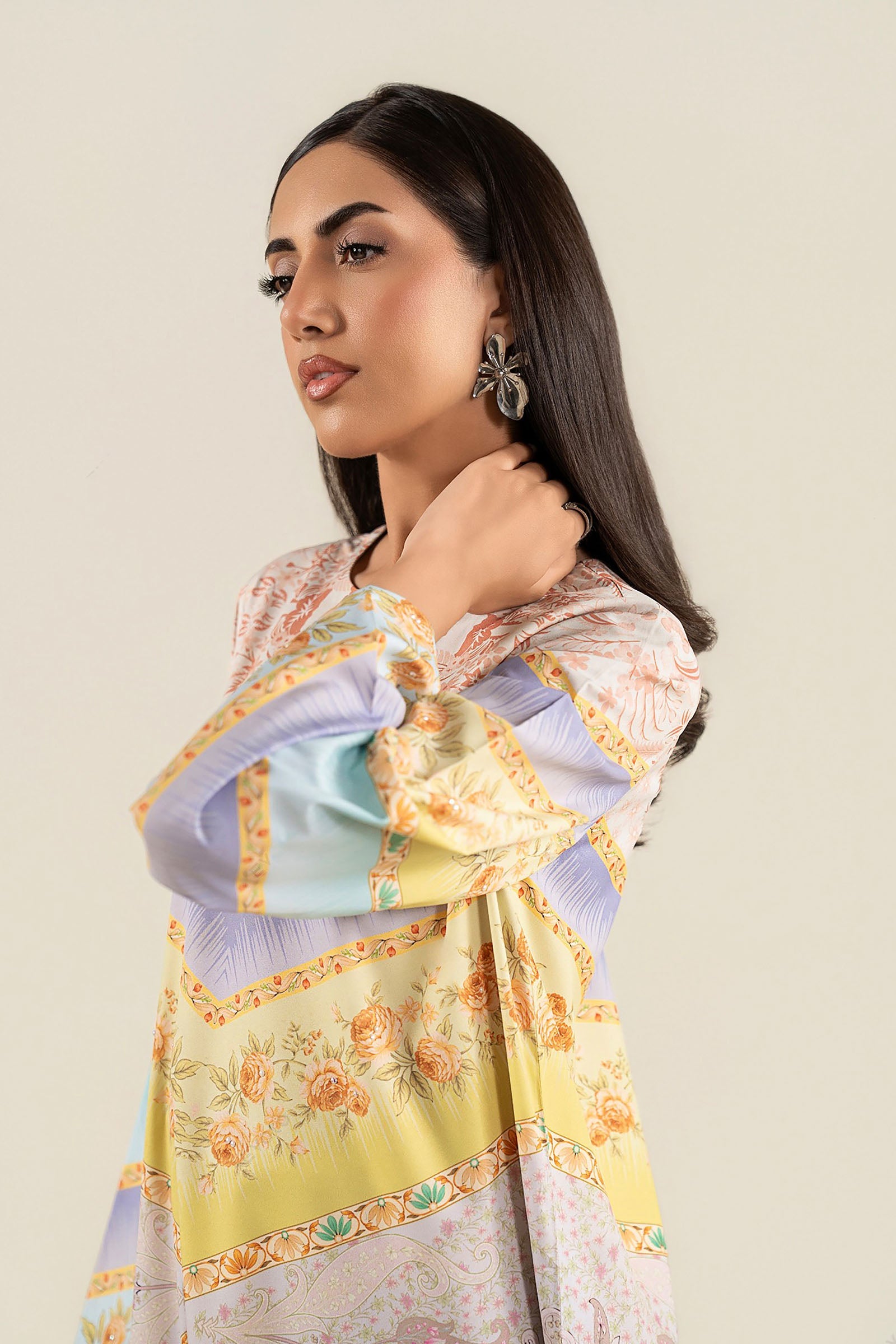 Embroidered Raw Silk Shirt