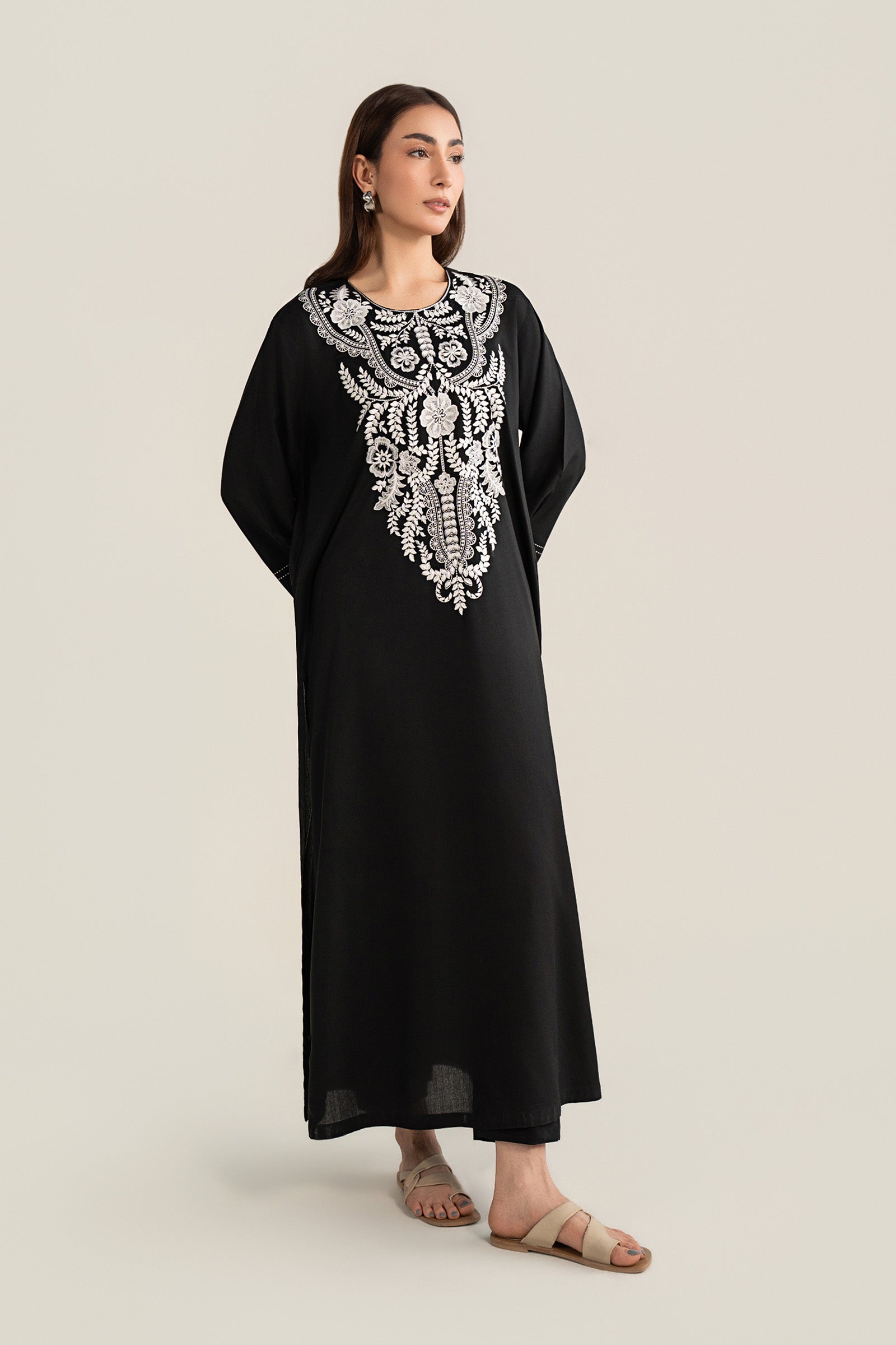 Embroidered Arabic Lawn Shirt