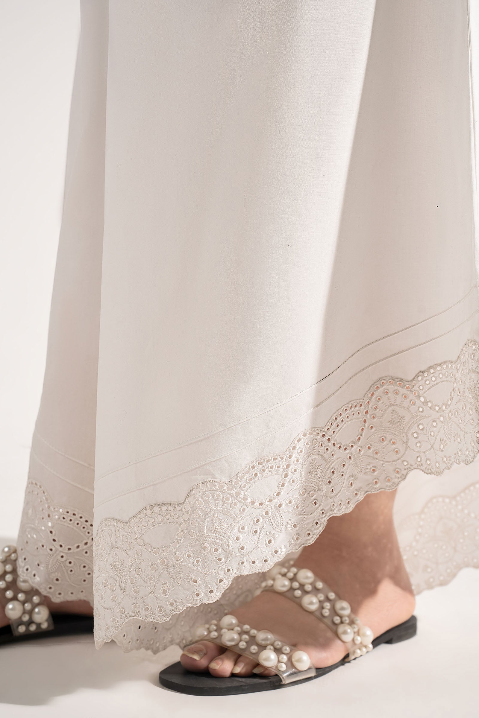 Embroidered Cambric Trouser