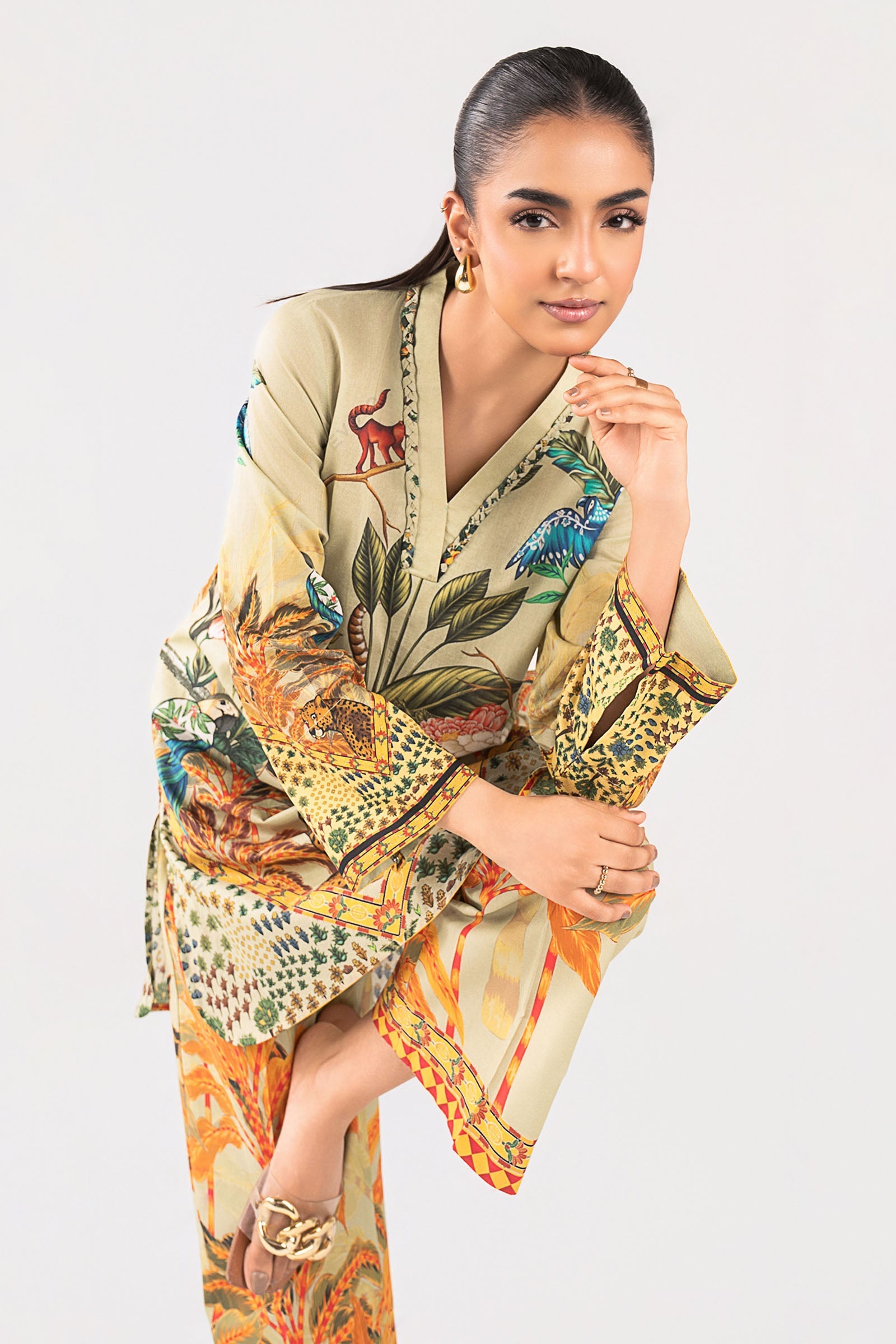 2 Pc Printed Lawn Suit