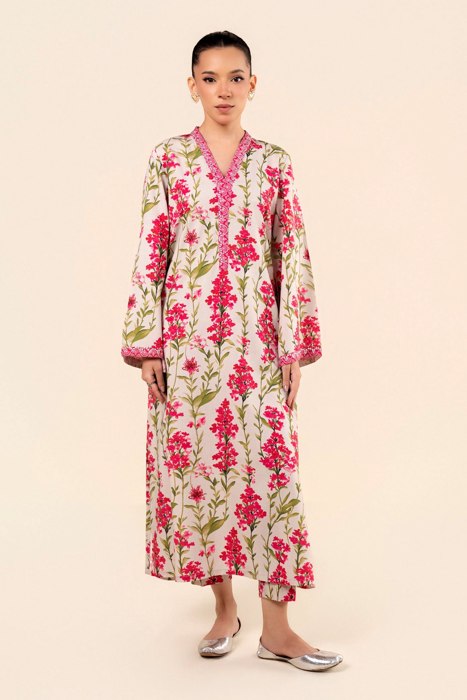 2 Pc Embroidered Karandi Suit
