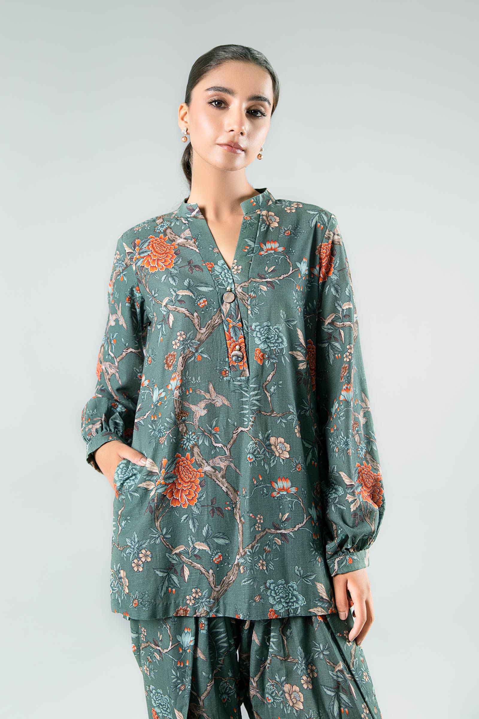 2 Pc Printed Khaddar Suit