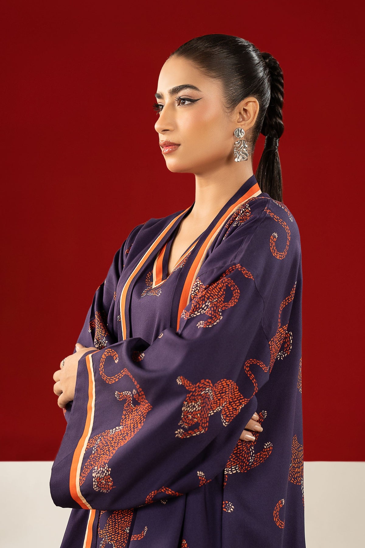 2 Pc Printed Linen Suit