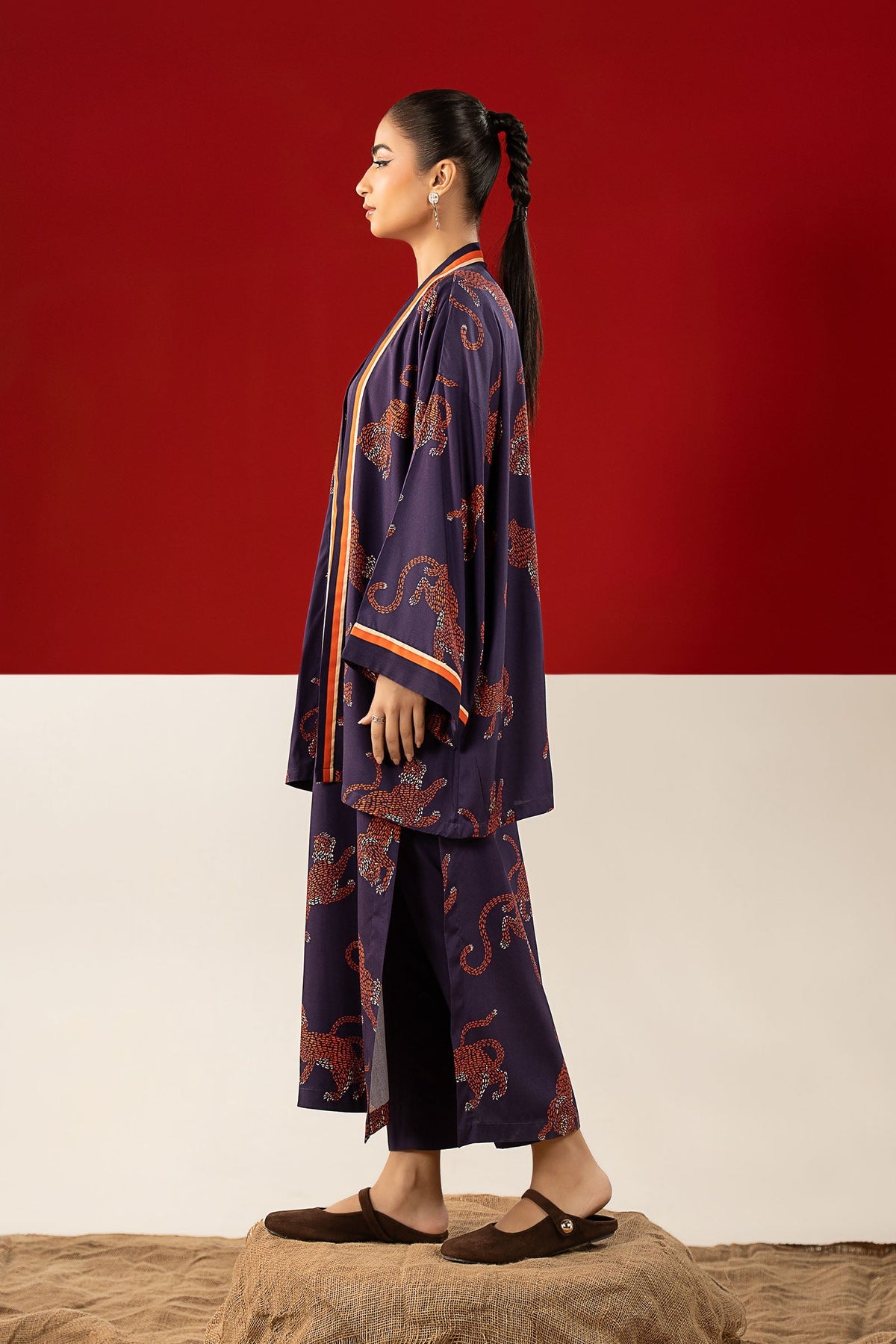 2 Pc Printed Linen Suit