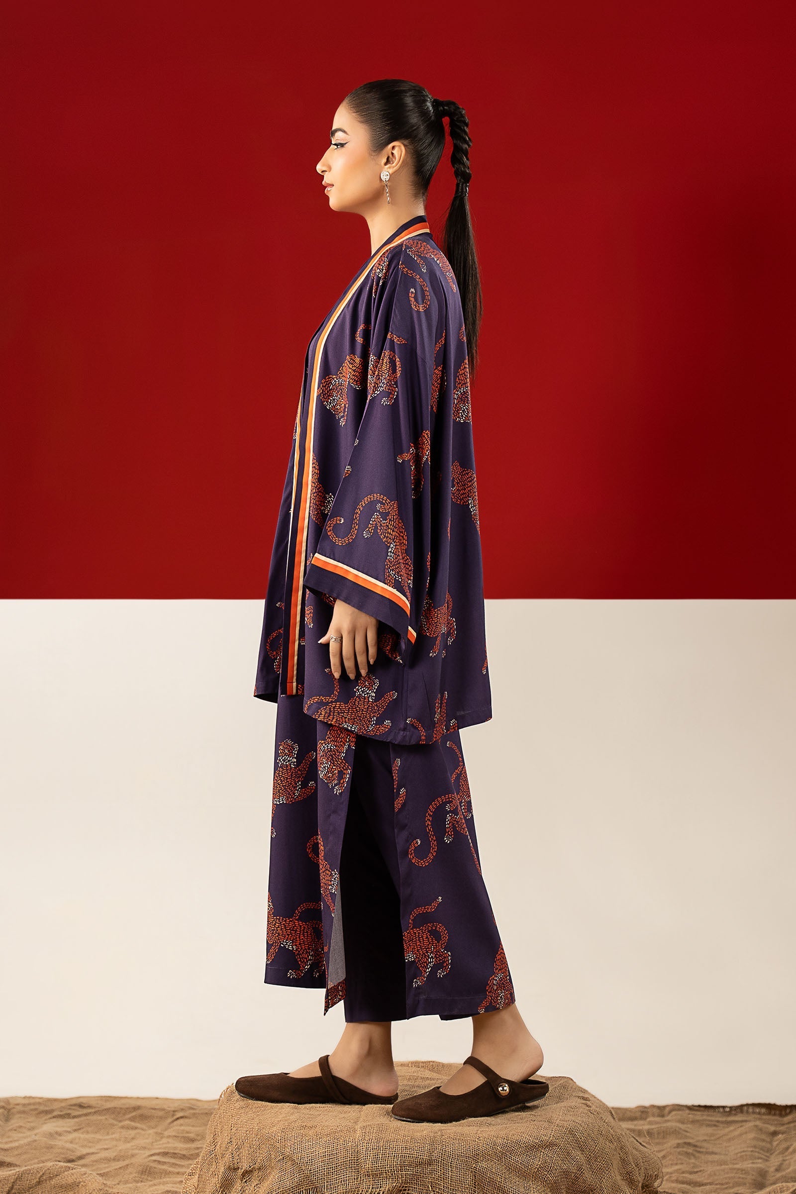 2 Pc Printed Linen Suit