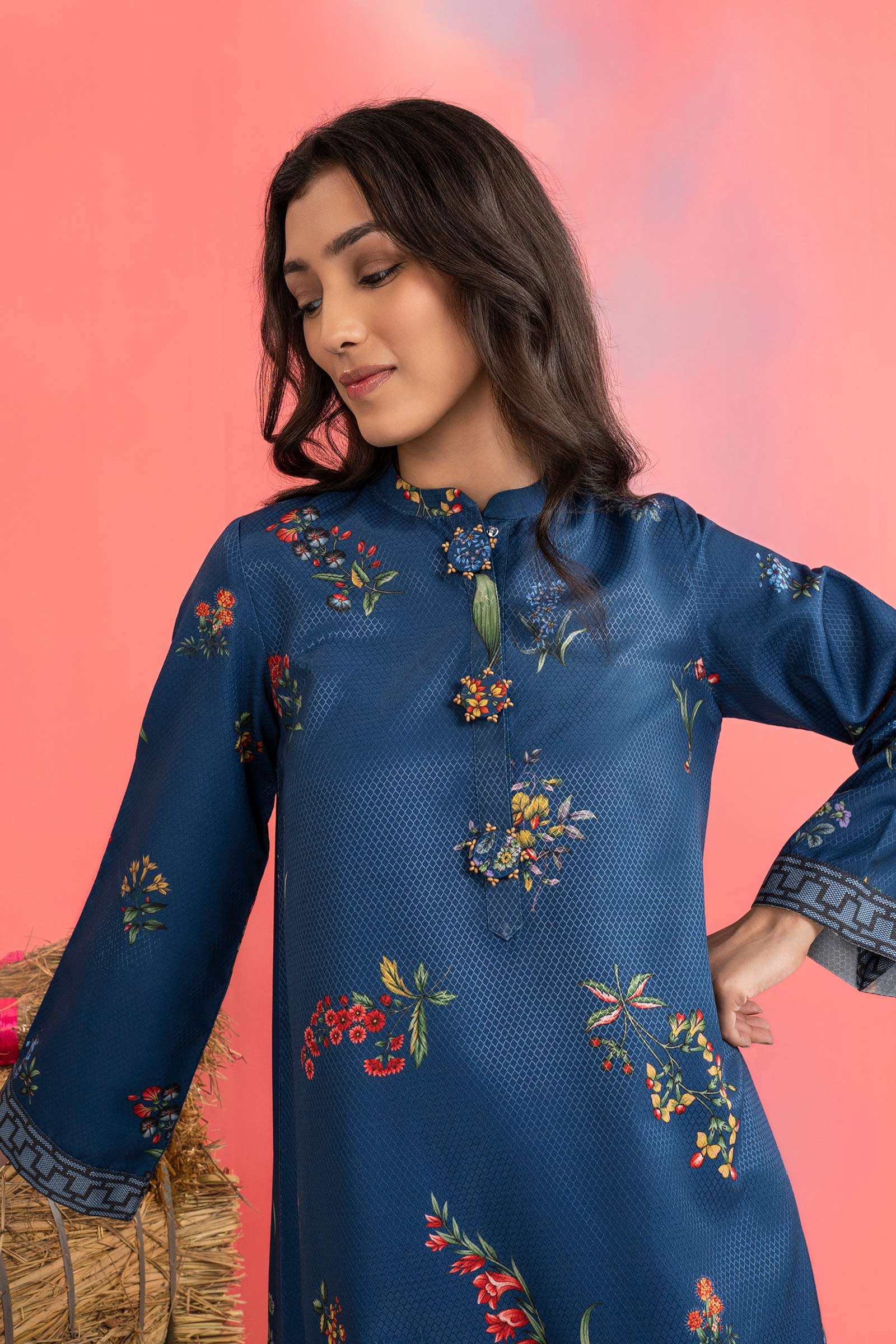 2 Pc Printed Dobby Viscose Suit