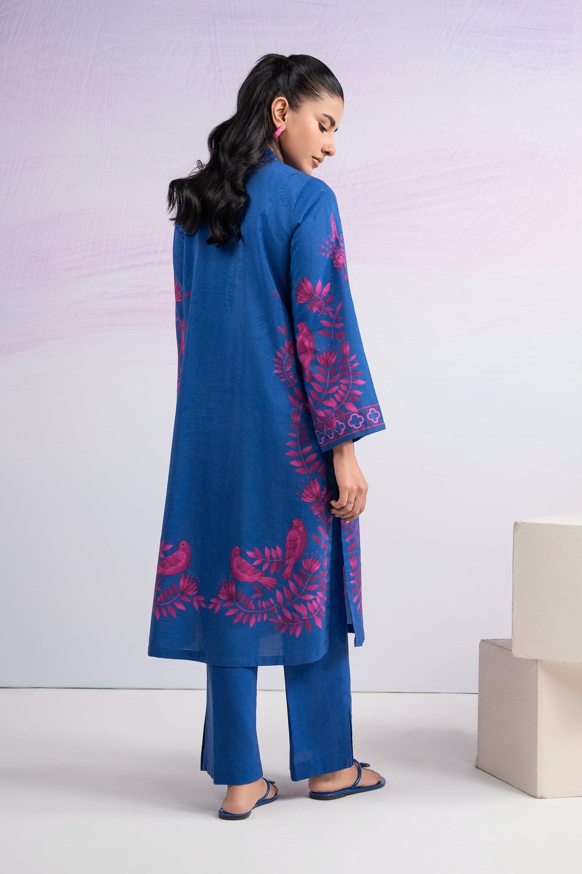2 Pc Printed Filament Viscose Suit