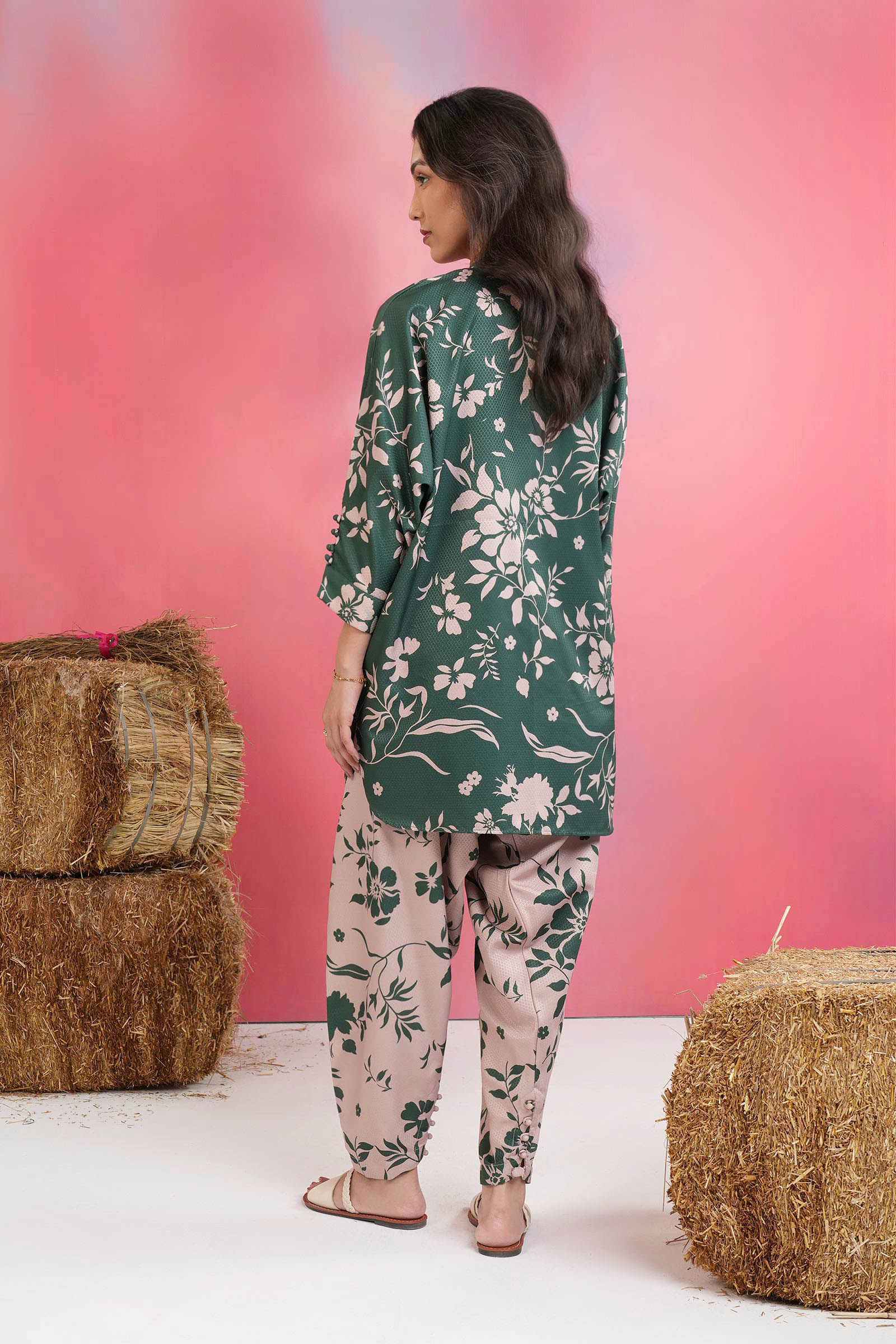 2 Pc Printed Dobby Viscose Suit