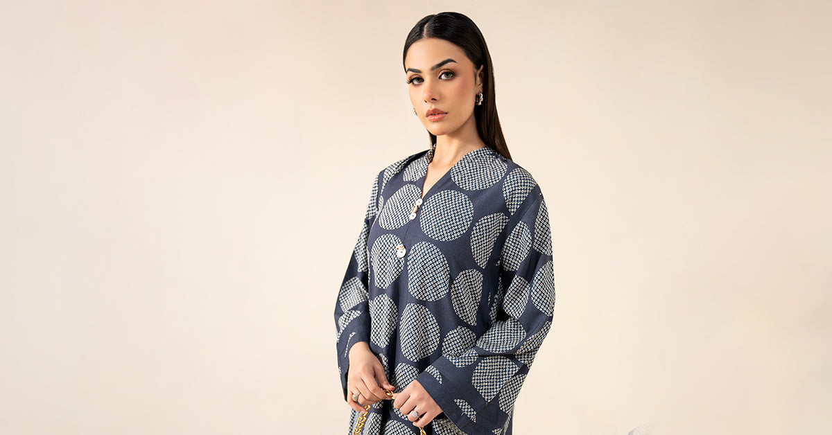 2 Pc Printed Twill Suit