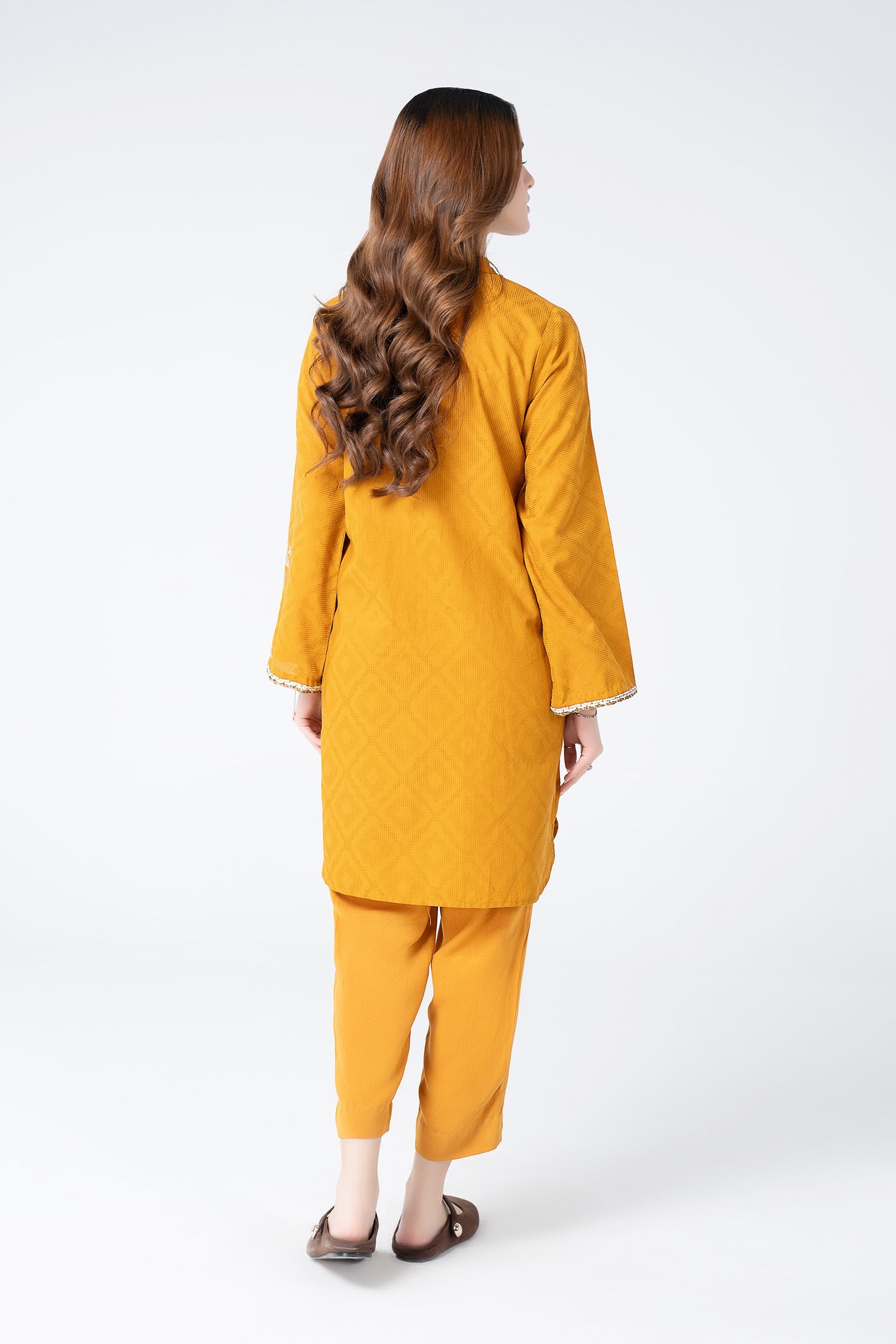 Embroidered Embossed Wavy Texture Shirt