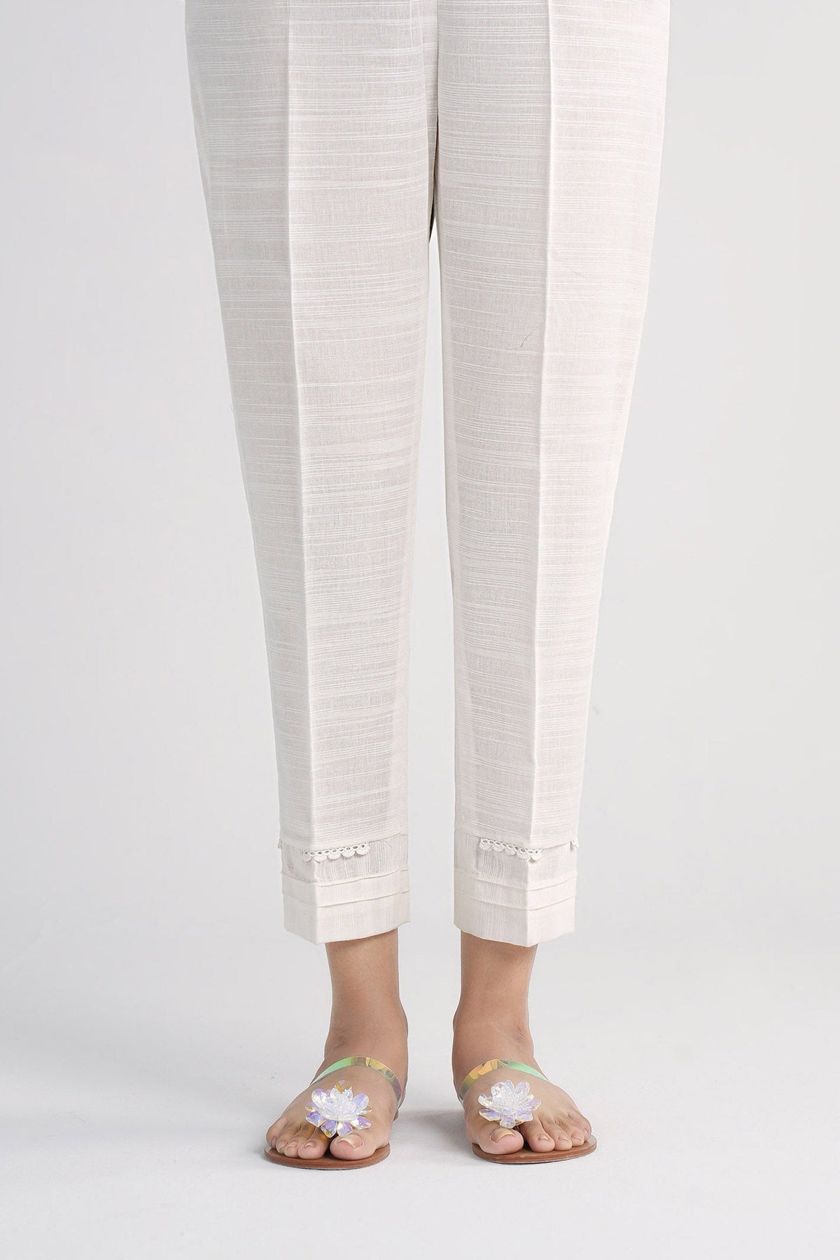 Dyed Slub Khaddar Trouser
