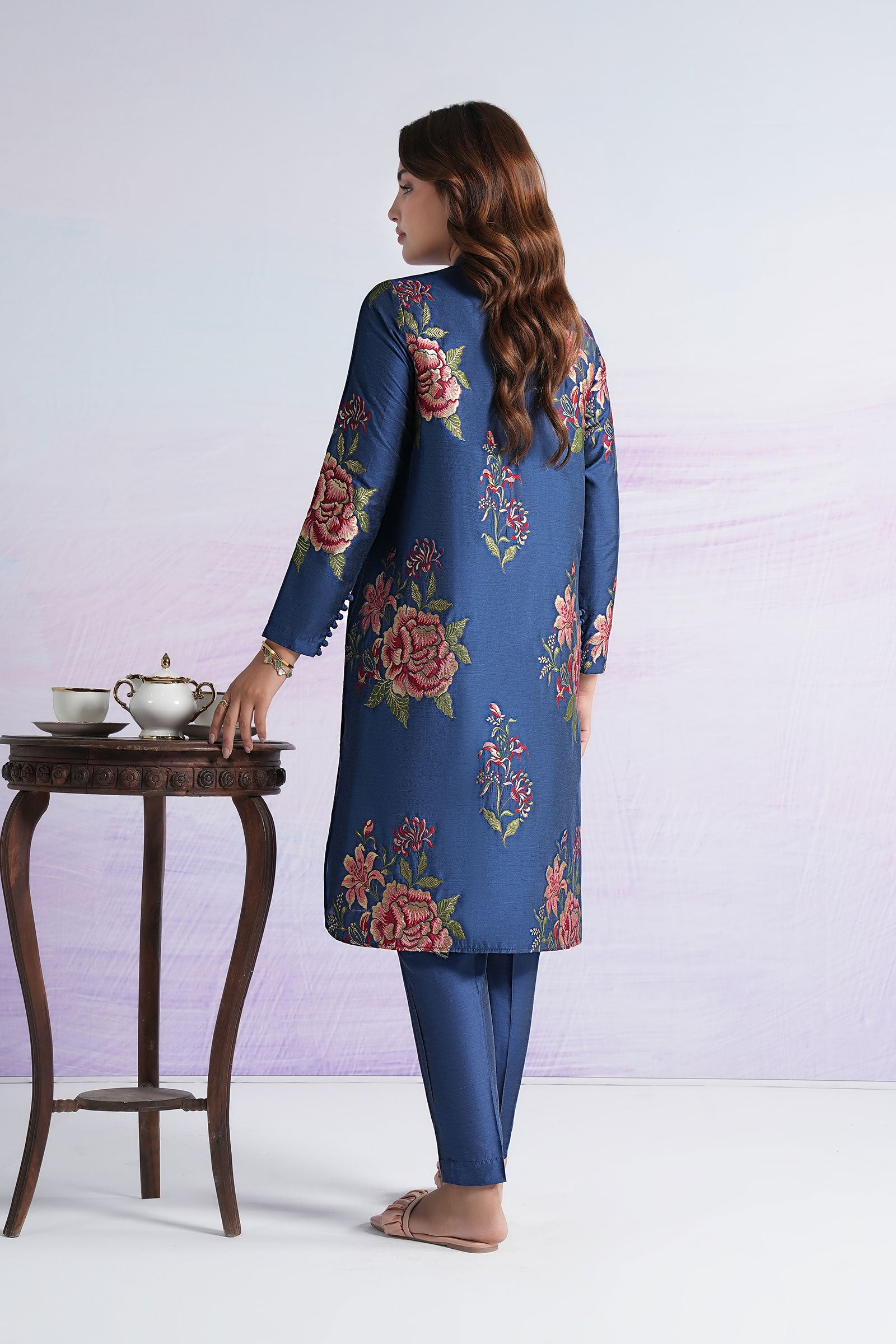 2 Pc Dyed Jacquard Suit