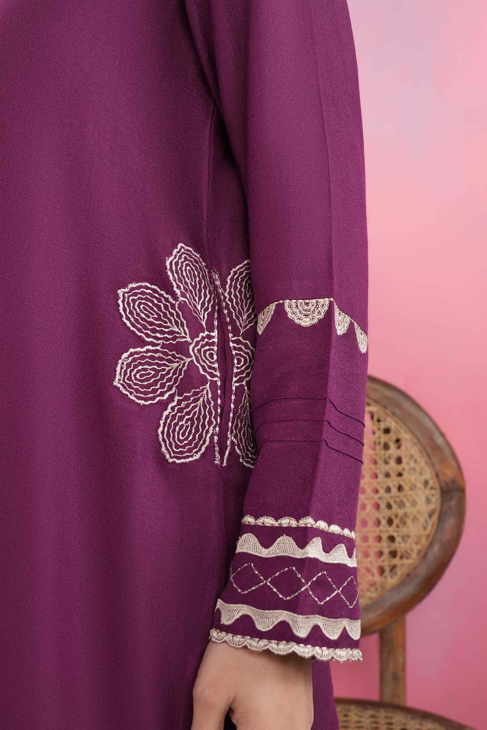 2 Pc Embroidered Alpine Wool Suit