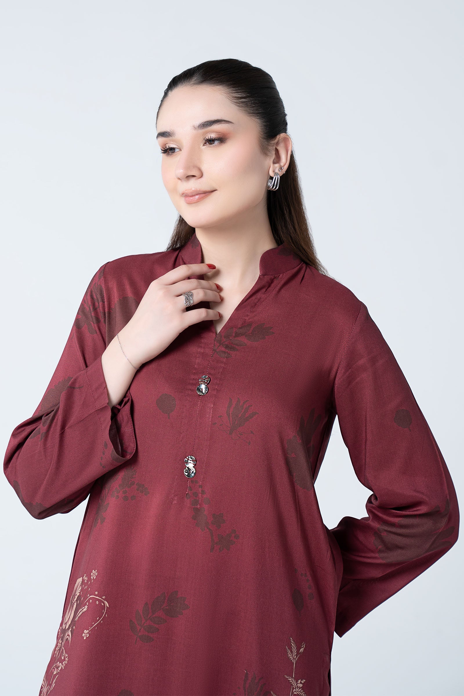 2 Pc Printed Slub Khaddar Suit